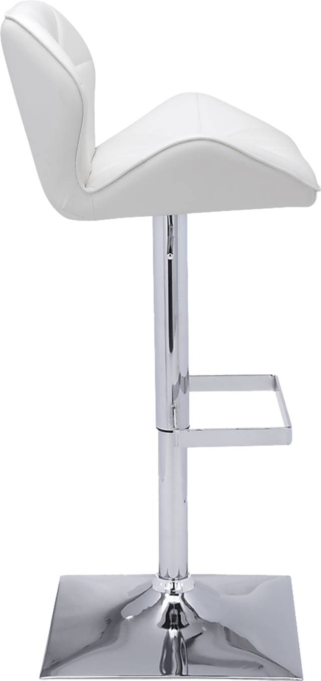 Agnon White Adjustable Barstool - Thumbnail - Image 3