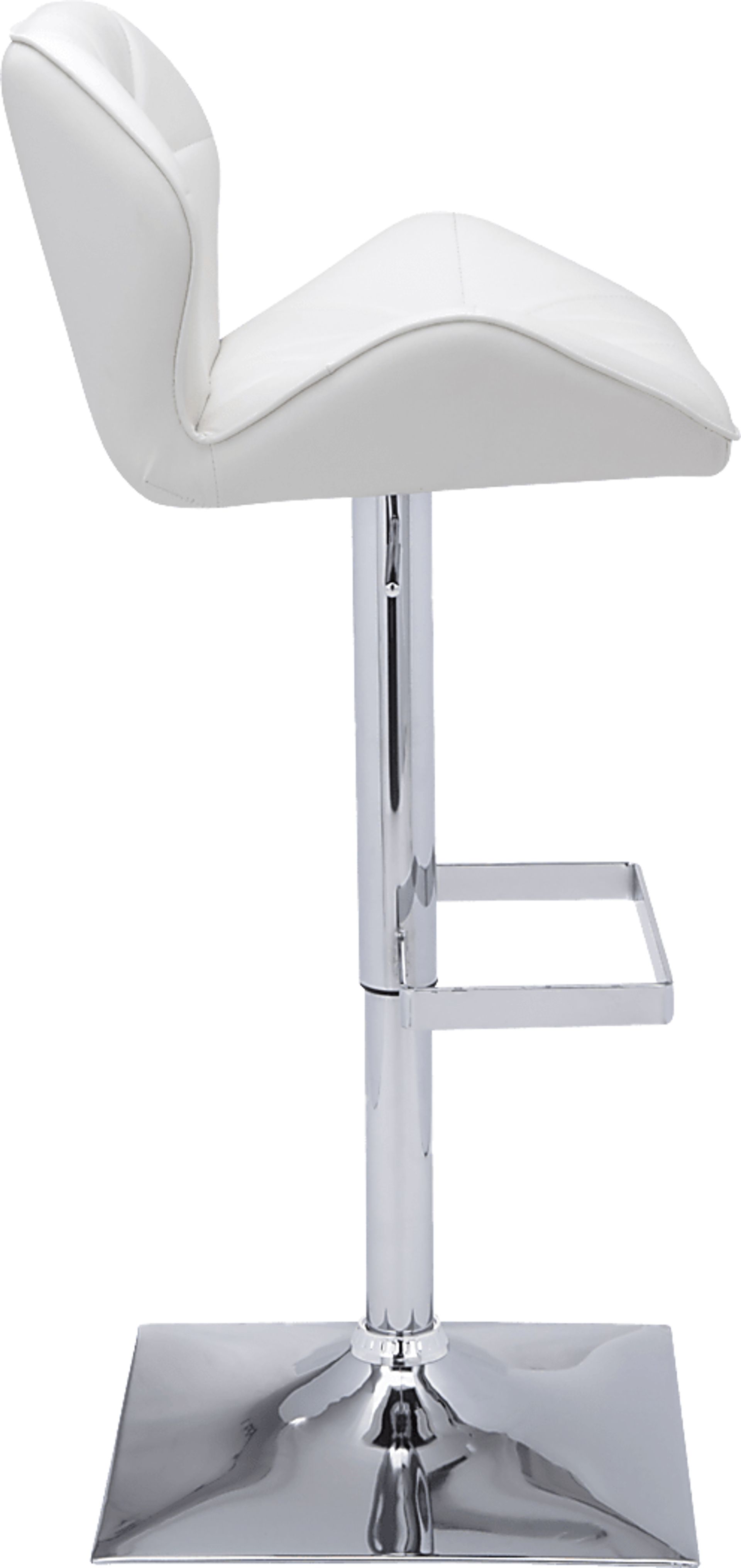 Agnon White Adjustable Barstool - Image 3