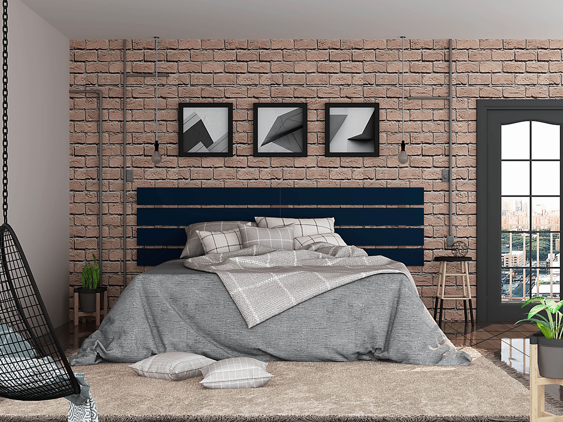 Agora Way Blue Queen Headboard - Image 5