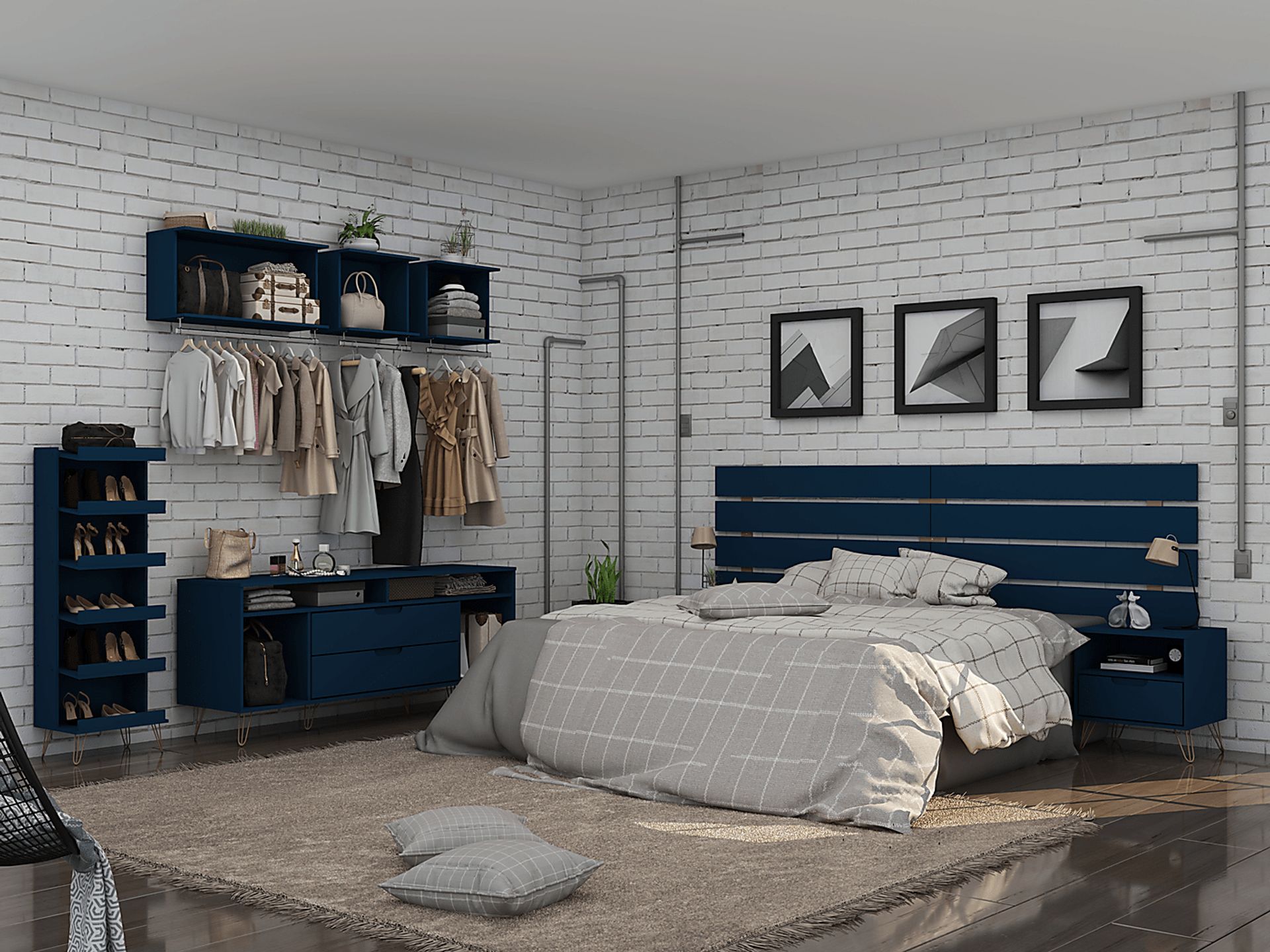 Agora Way Blue Queen Headboard - Image 8