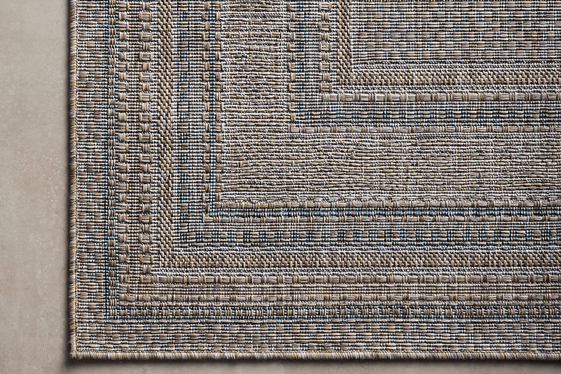 Agoura Taupe 6'7 x 9'4 Indoor/Outdoor Rug - Image 2