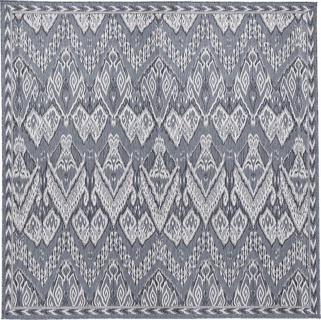 Agrippa Dark Blue 7'10 Square Indoor/Outdoor Rug - Thumbnail - Image 1