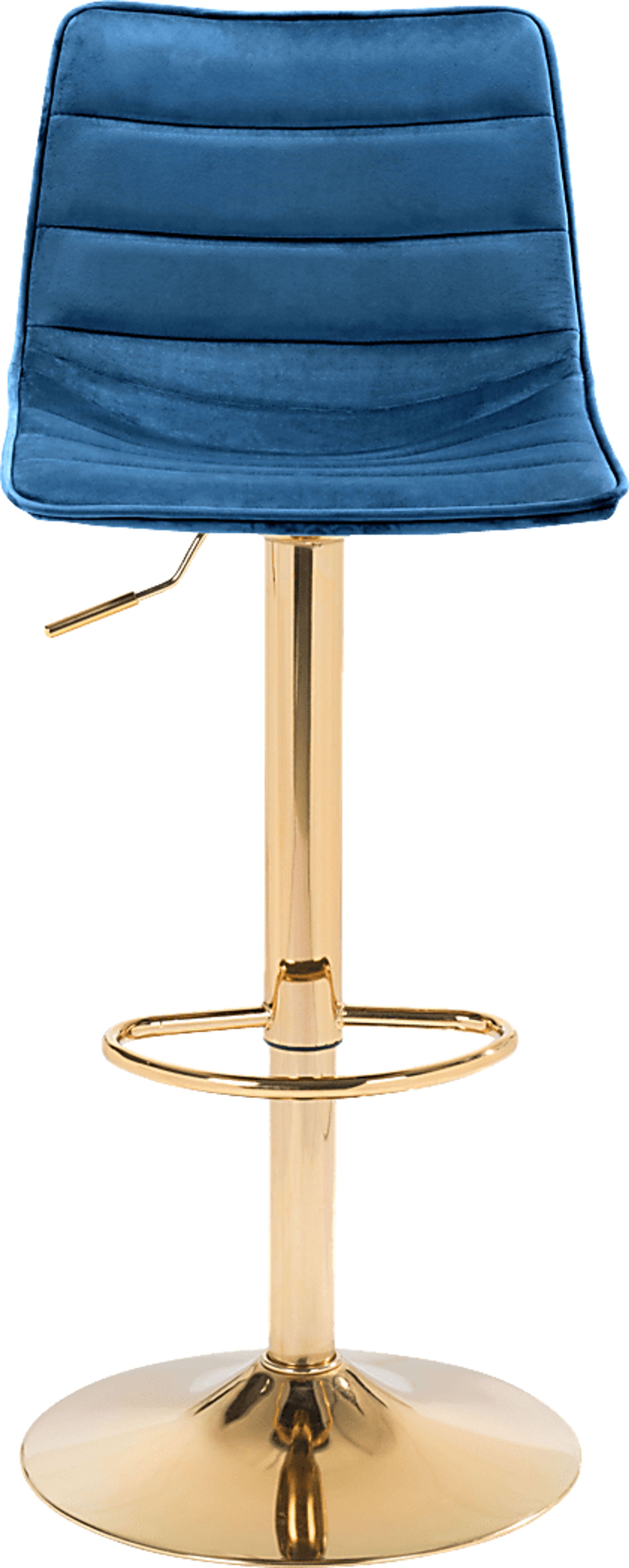 Agrona Dark Blue Adjustable Barstool - Image 3