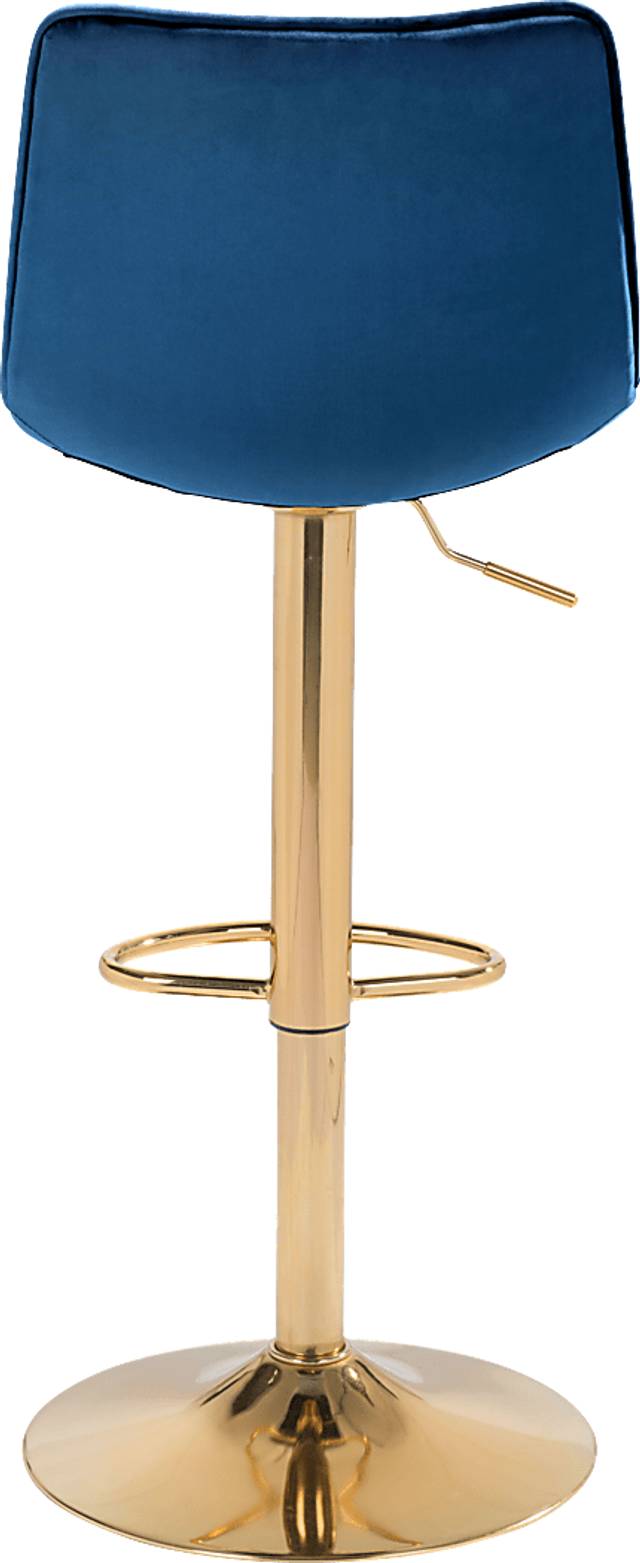 Agrona Dark Blue Adjustable Barstool - Thumbnail - Image 4