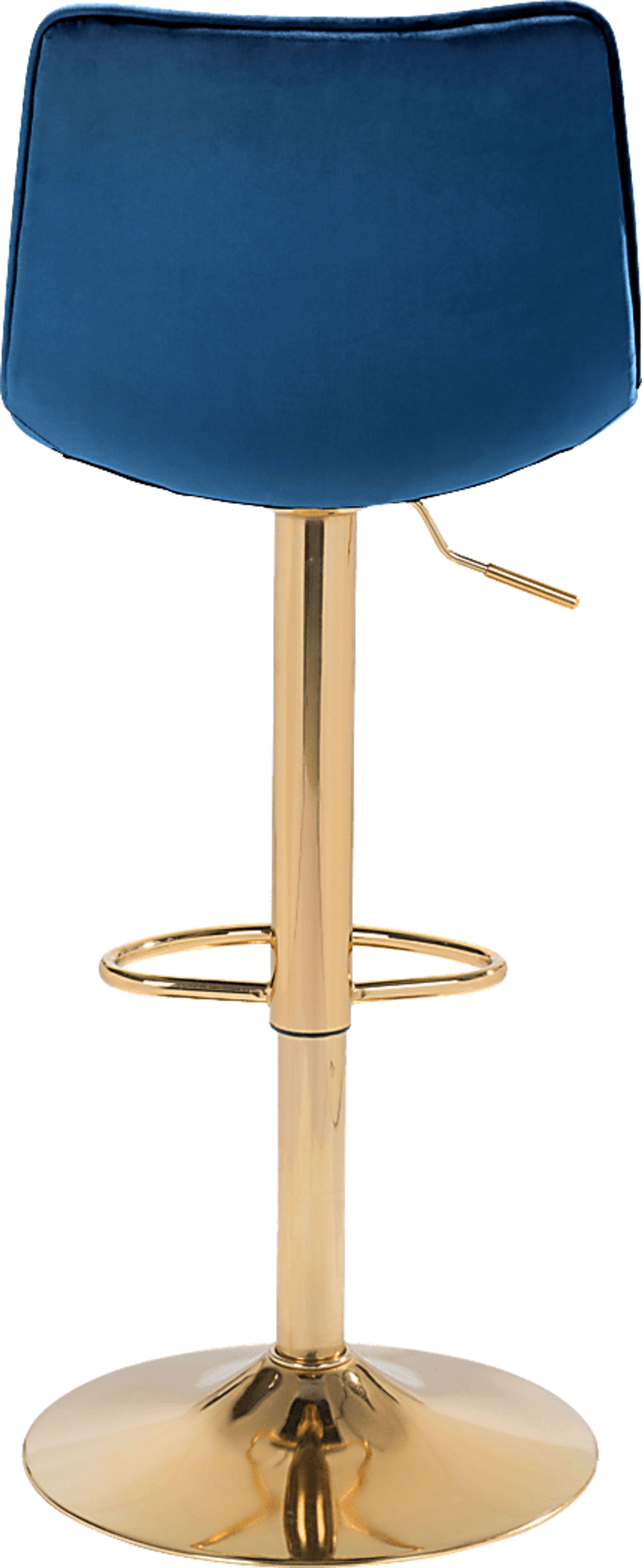 Agrona Dark Blue Adjustable Barstool - Image 4