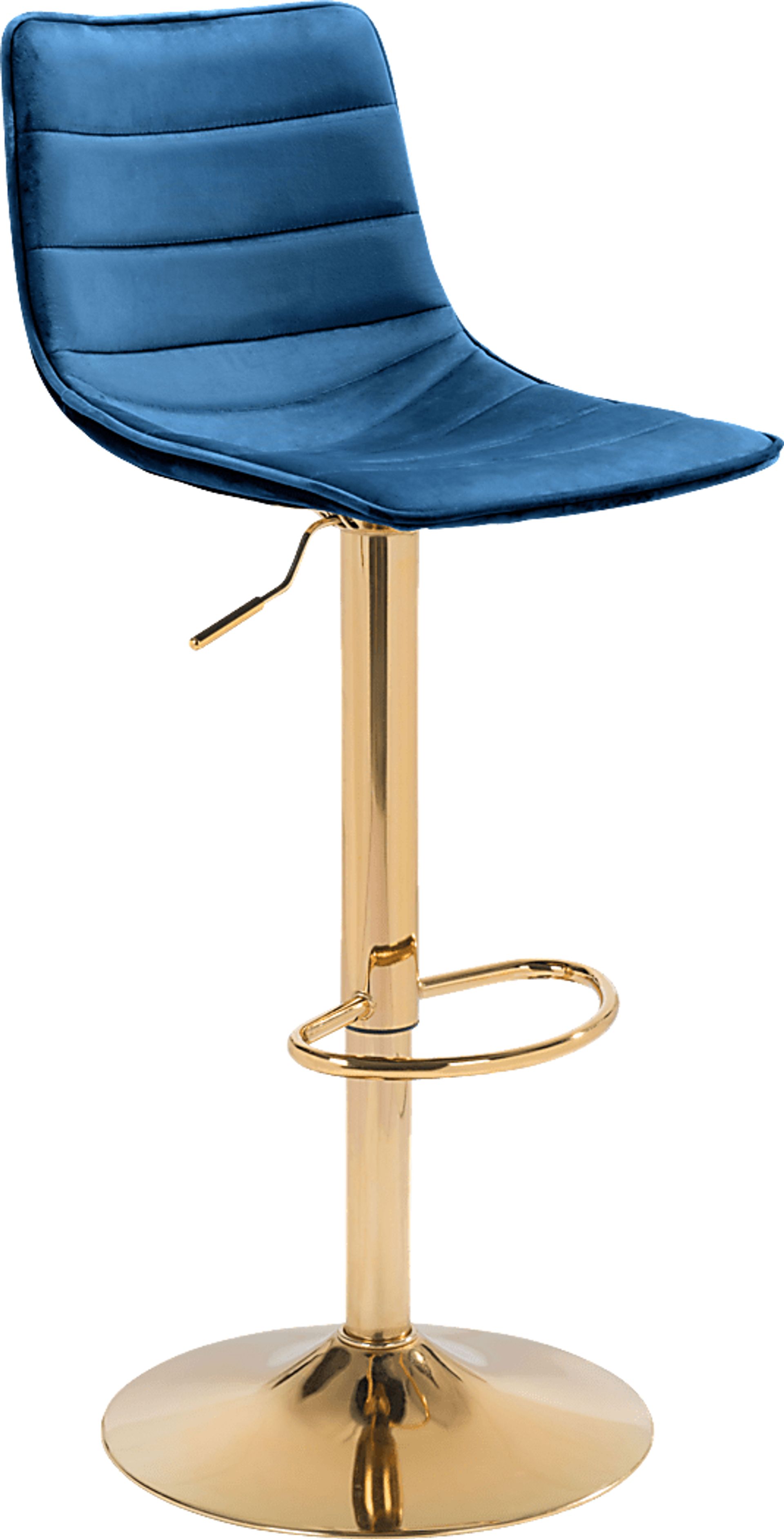 Agrona Dark Blue Adjustable Barstool - Image 1