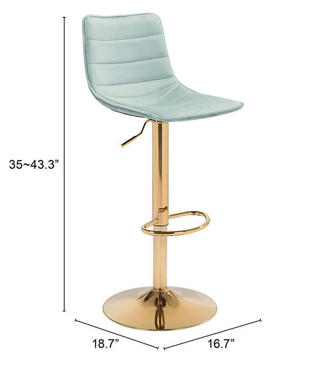 Agrona Green Adjustable Barstool - Thumbnail - Image 7