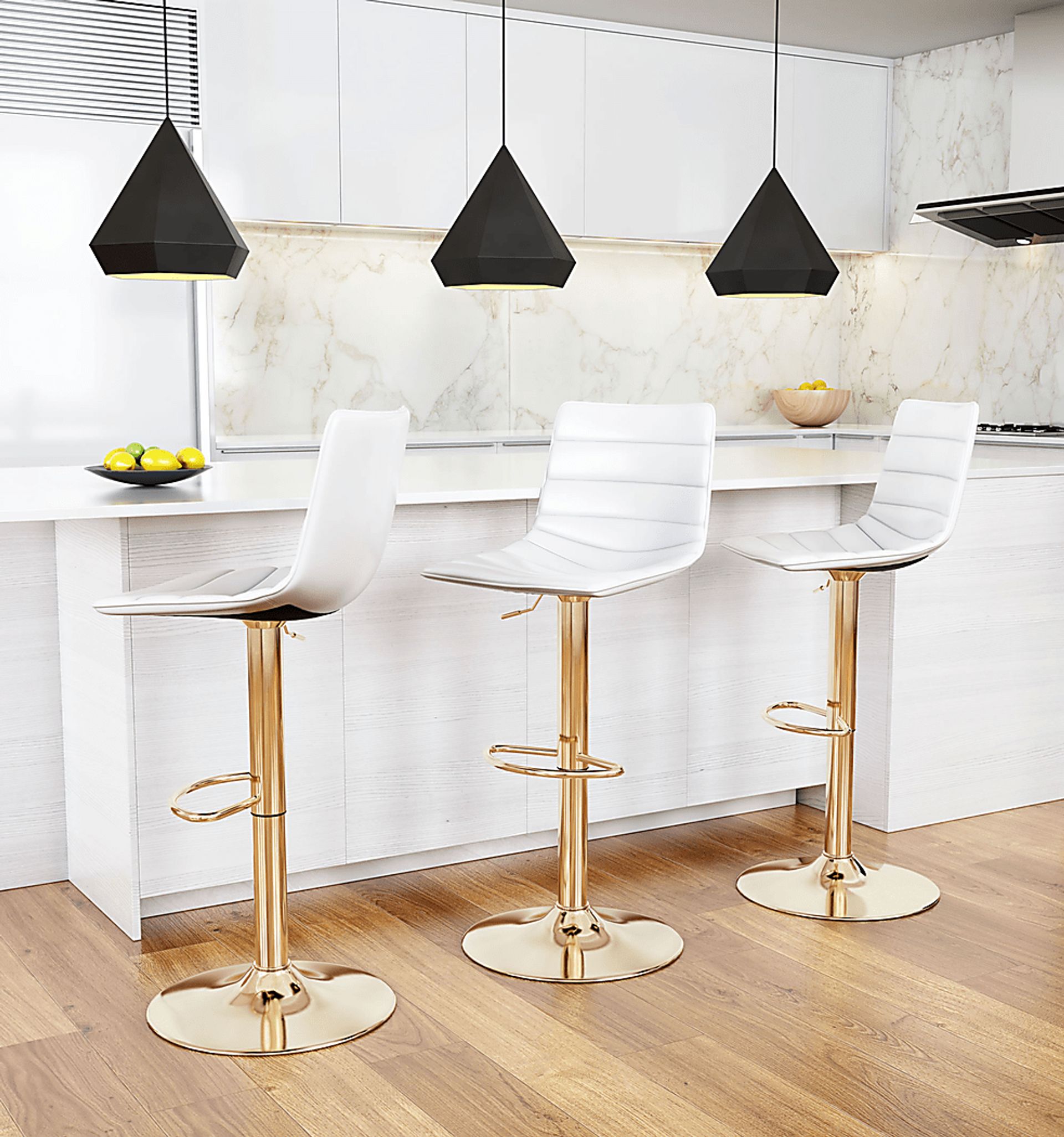 Agrona White Adjustable Barstool - Image 7