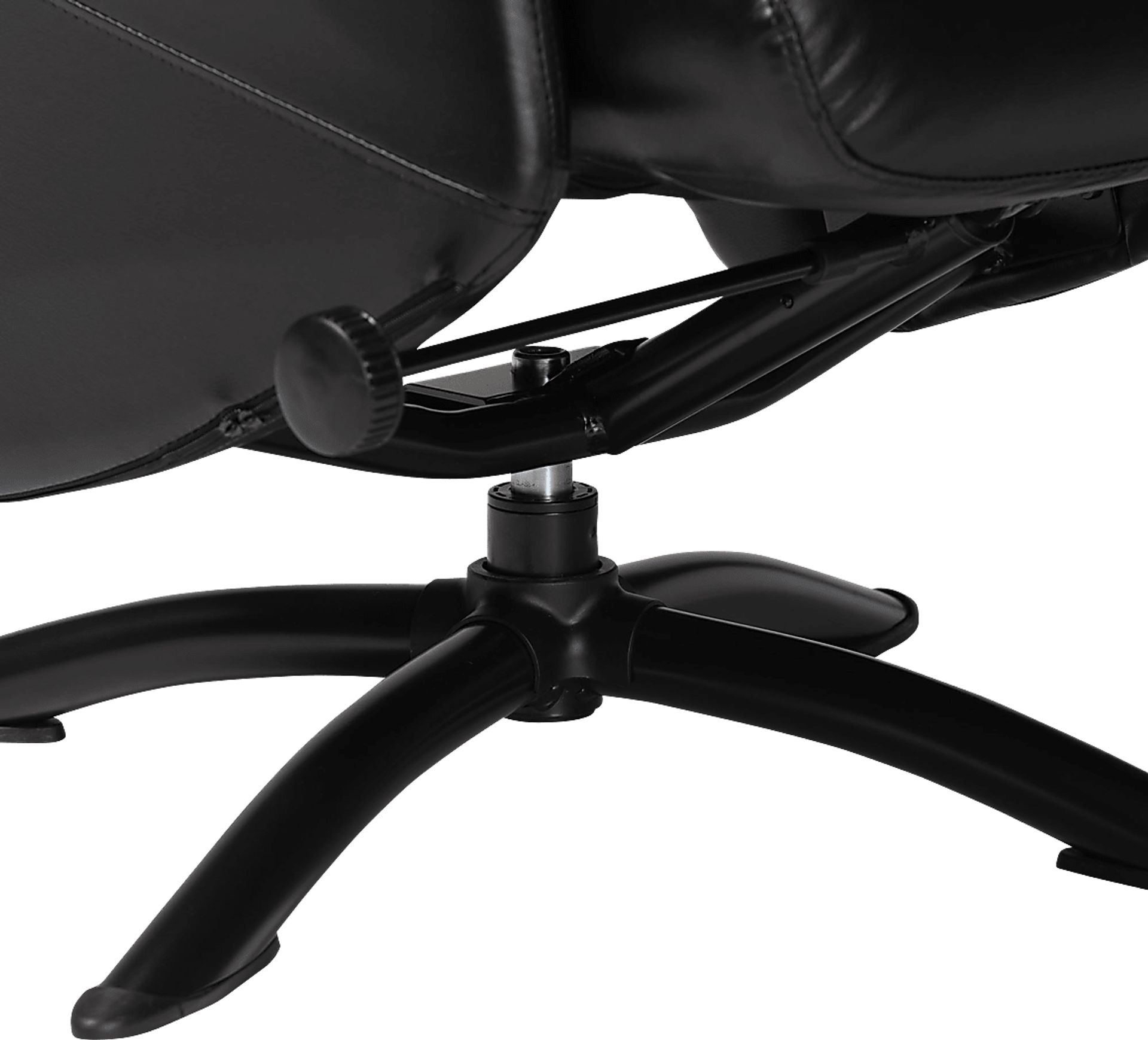 Aguilay Black Accent Chair and Ottoman - Image 3