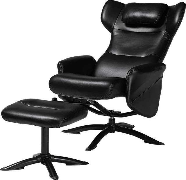 Aguilay Black Accent Chair and Ottoman - Thumbnail - Image 6