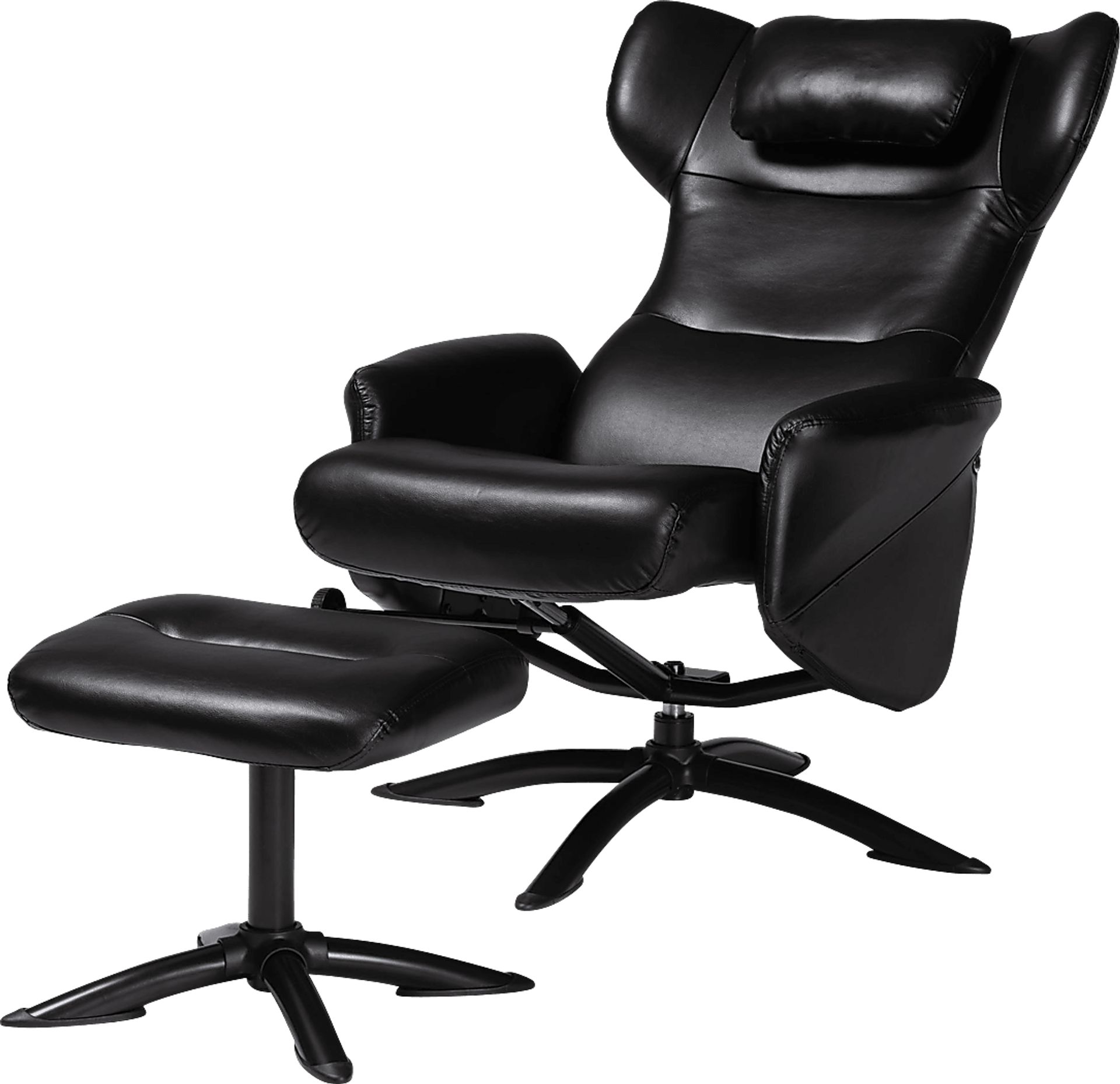 Aguilay Black Accent Chair and Ottoman - Image 6