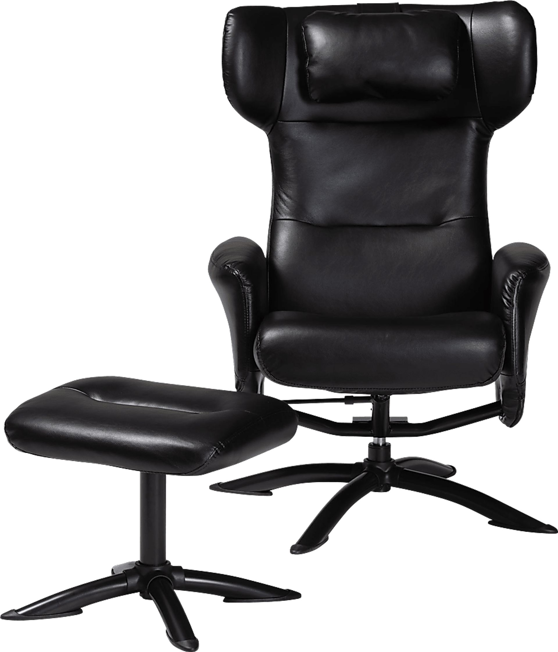 Aguilay Black Accent Chair and Ottoman - Image 7
