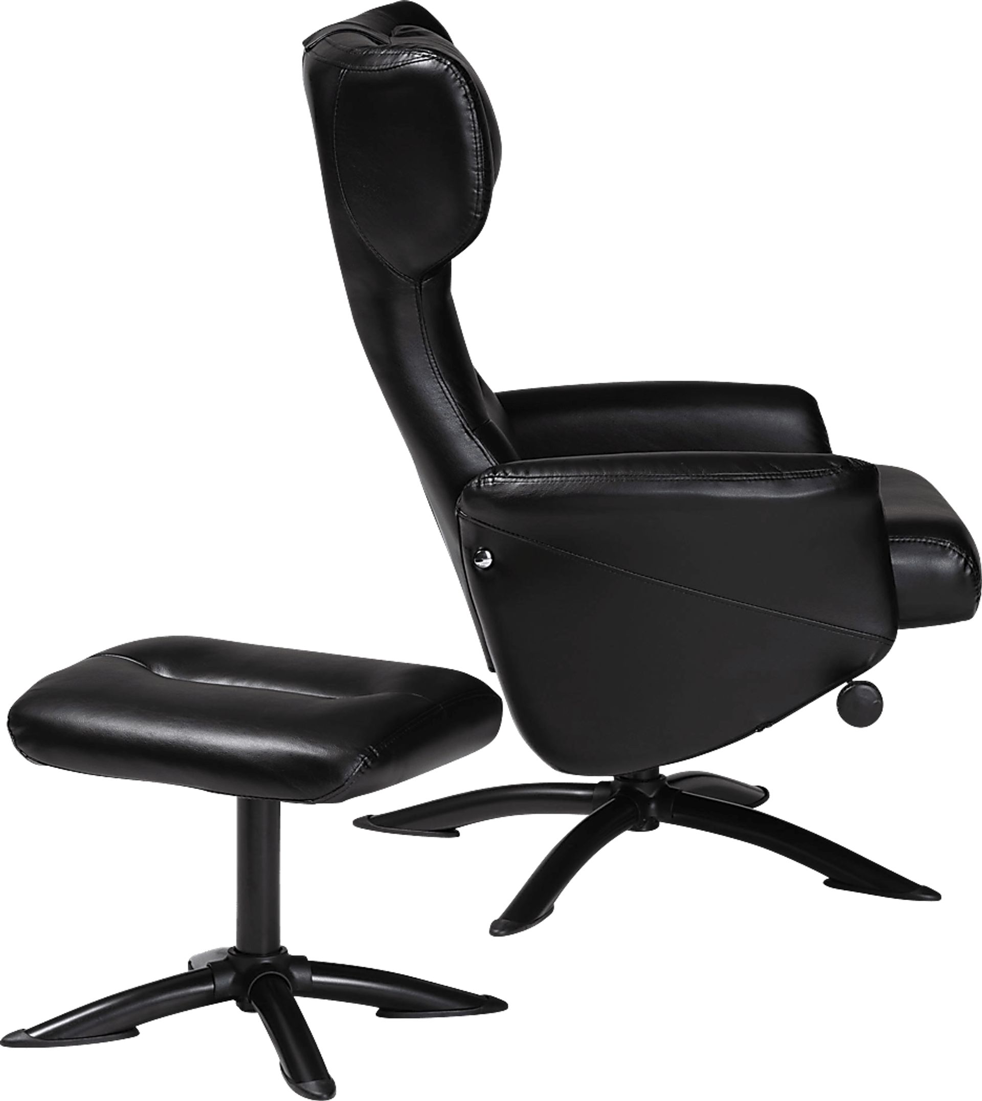 Aguilay Black Accent Chair and Ottoman - Image 8