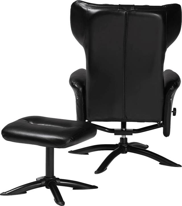 Aguilay Black Accent Chair and Ottoman - Thumbnail - Image 9