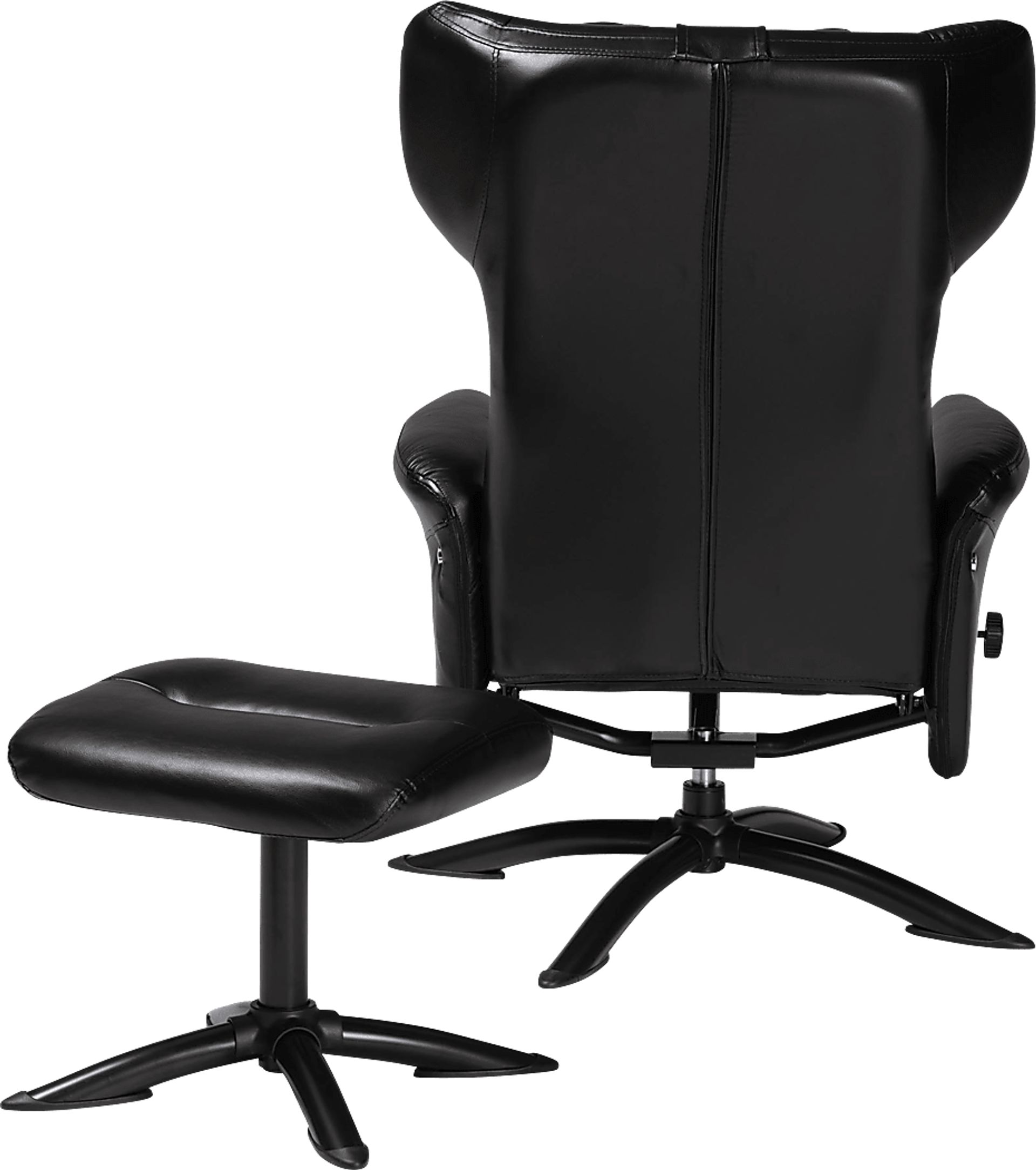 Aguilay Black Accent Chair and Ottoman - Image 9