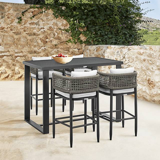 Outdoor Agusta Black Barstool - Thumbnail - Image 11
