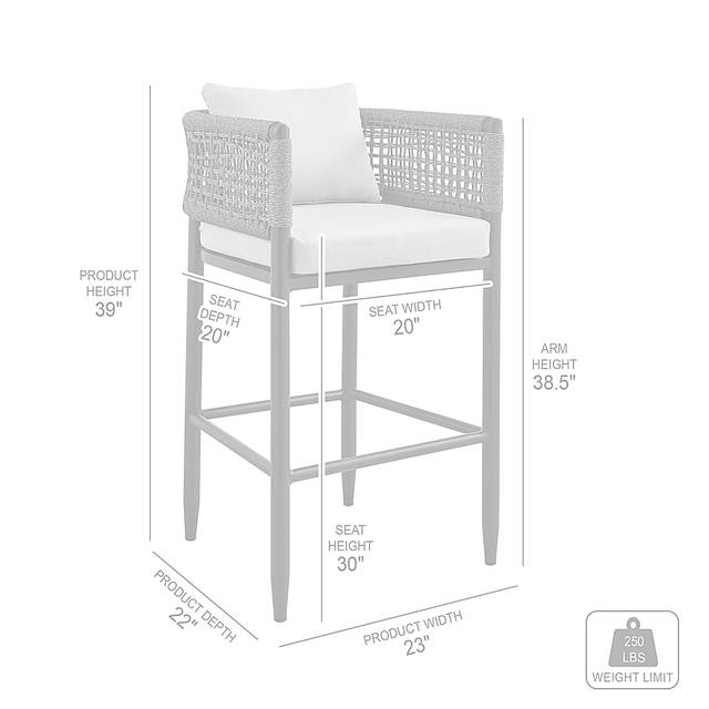 Outdoor Agusta Black Barstool - Thumbnail - Image 12