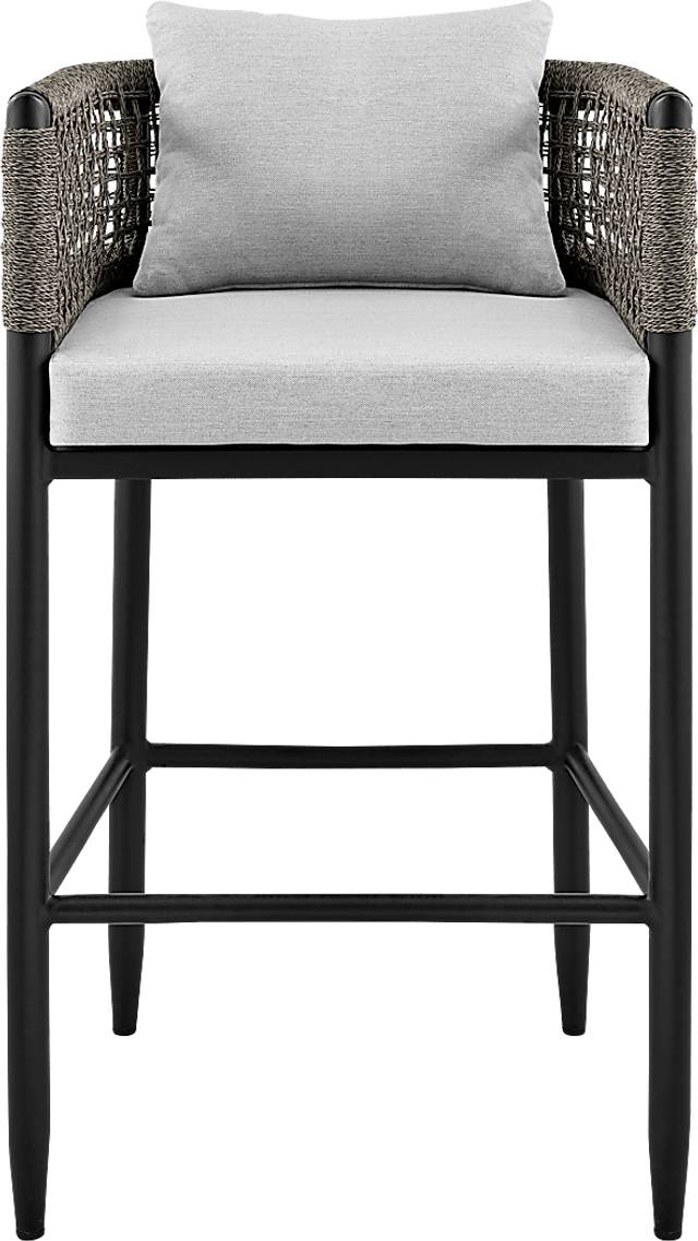 Outdoor Agusta Black Barstool - Thumbnail - Image 3