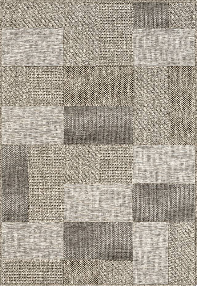 Ahedho Tan 5' x 7' Indoor/Outdoor Rug - Thumbnail - Image 1