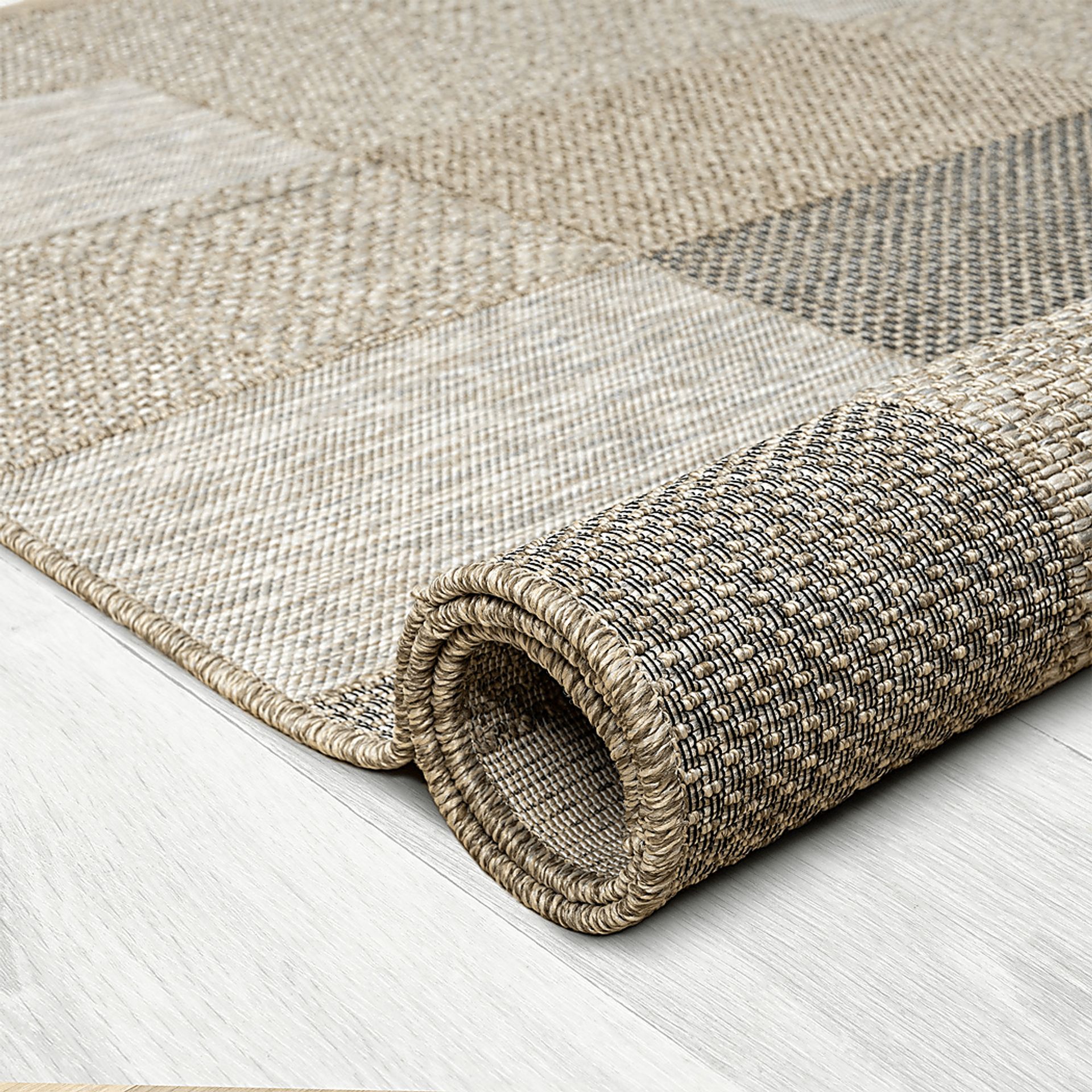 Ahedho Tan 7'10 x 9'6 Indoor/Outdoor Rug - Image 6