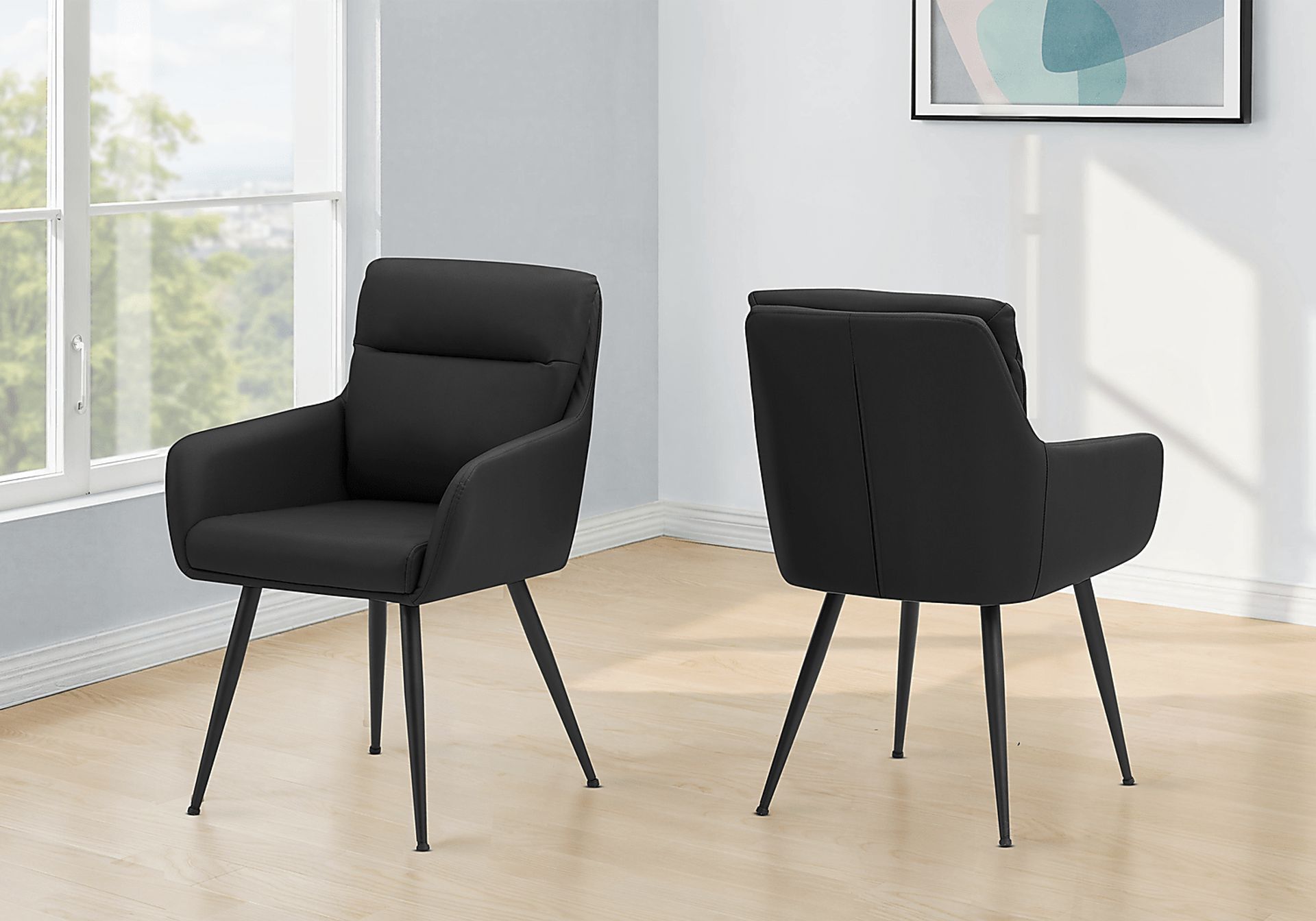 Ahia Black Side Chair, Set of 2 - Image 2