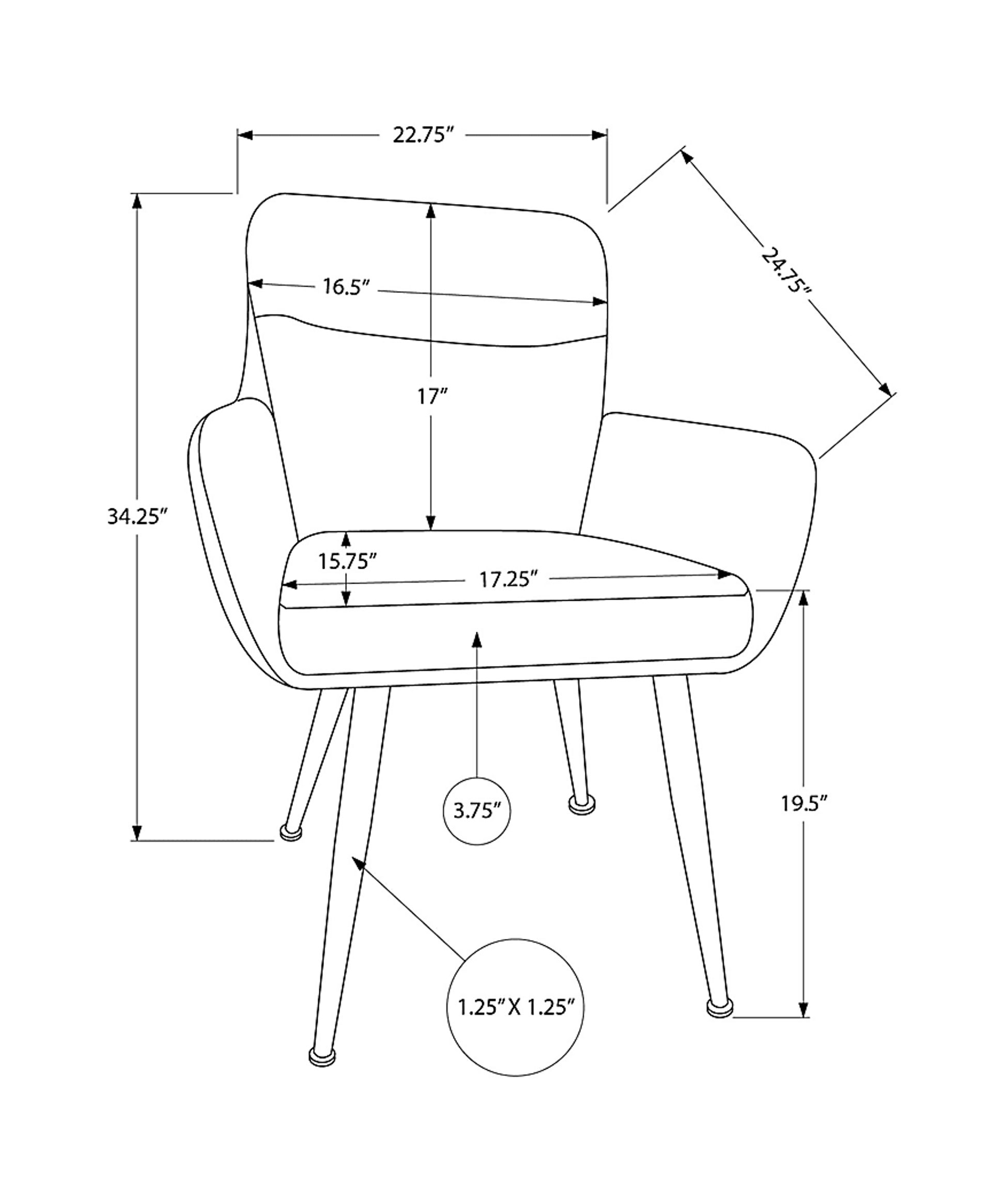 Ahia Gray Side Chair, Set of 2 - Image 3