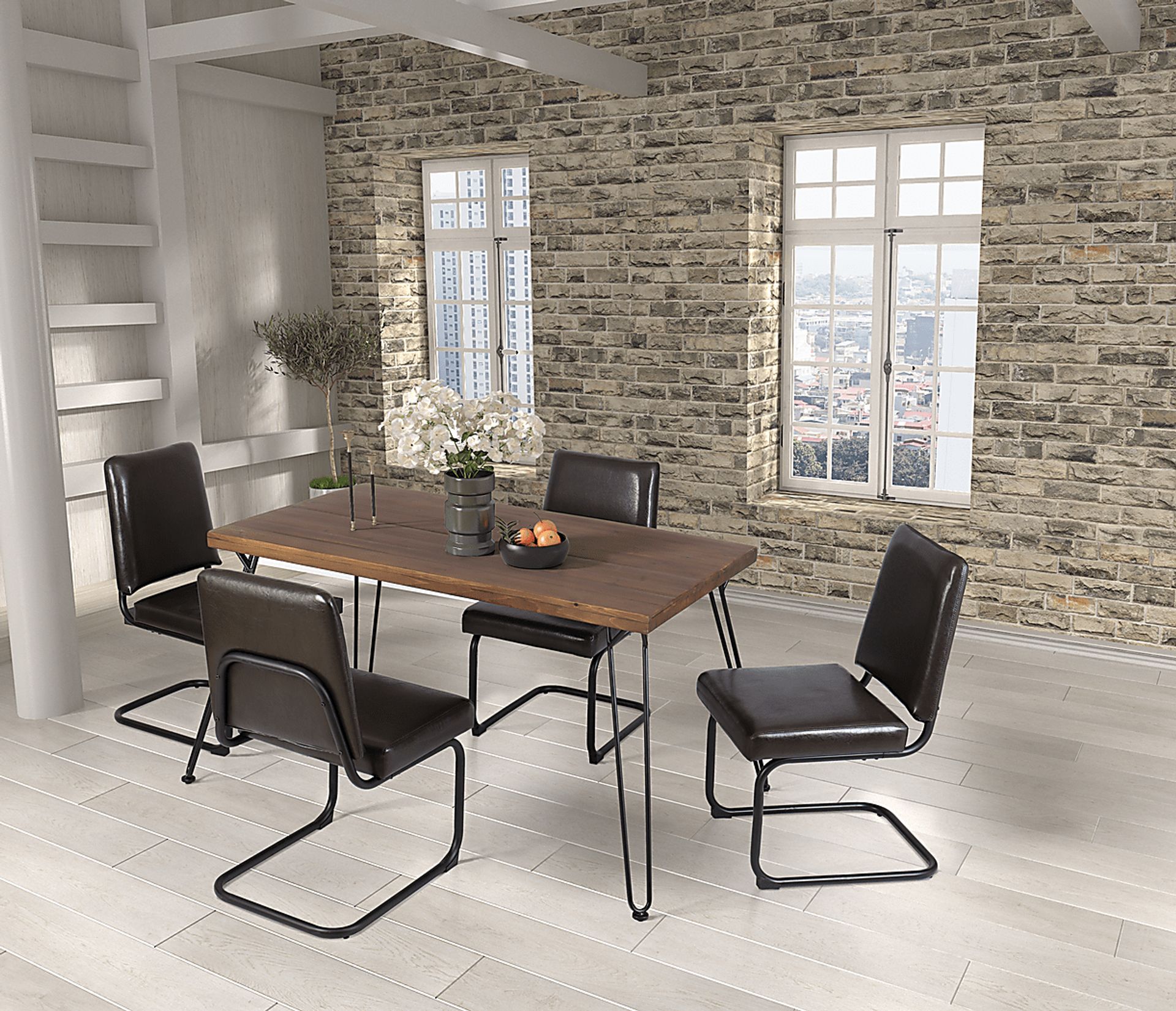 Ahmade Brown Side Chair - Image 7