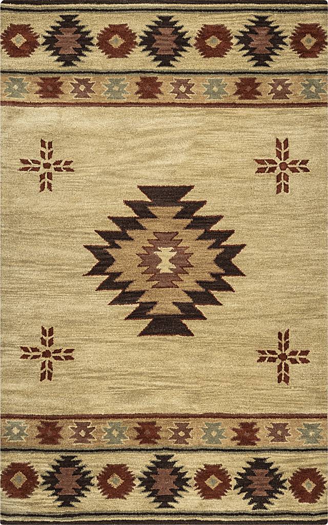 Ahnika Beige 3' x 5' Rug - Thumbnail - Image 1