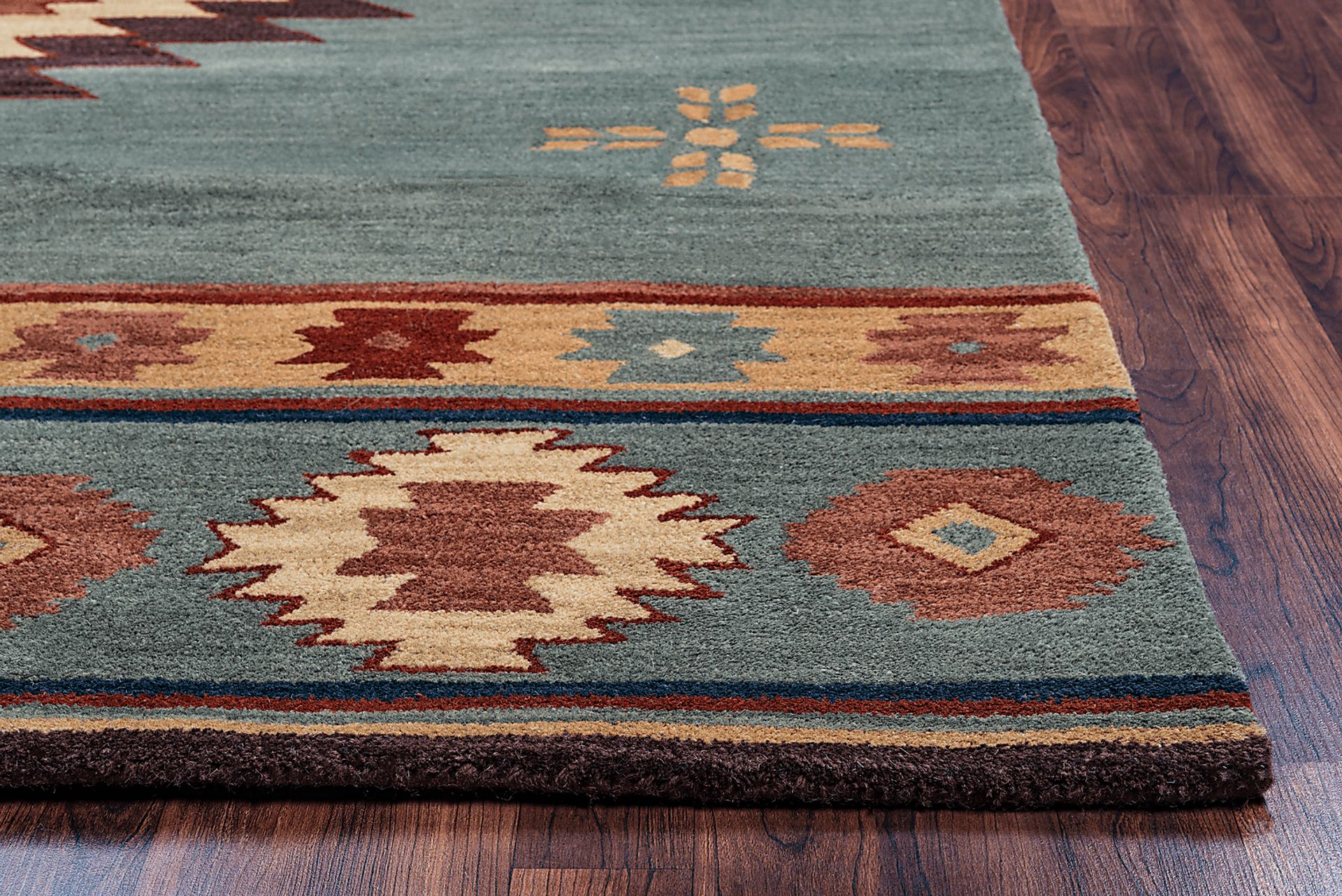 Ahnika Blue 3' x 5' Rug - Image 2