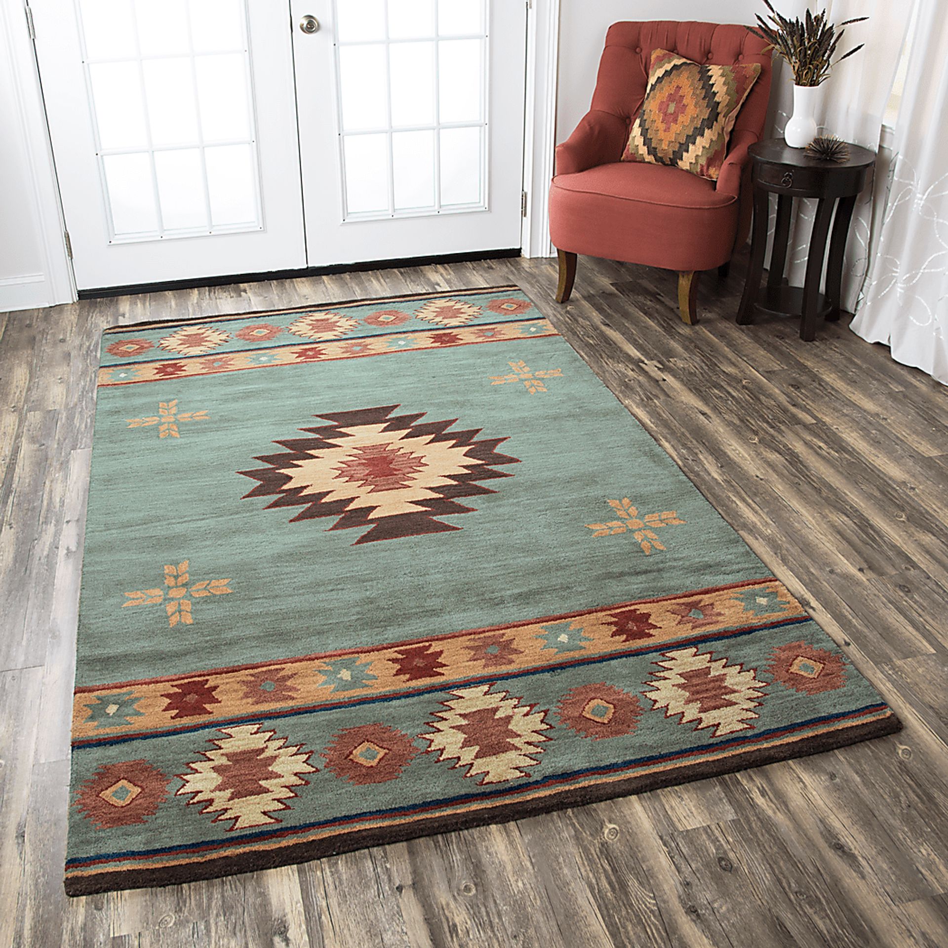 Ahnika Blue 3' x 5' Rug - Image 5