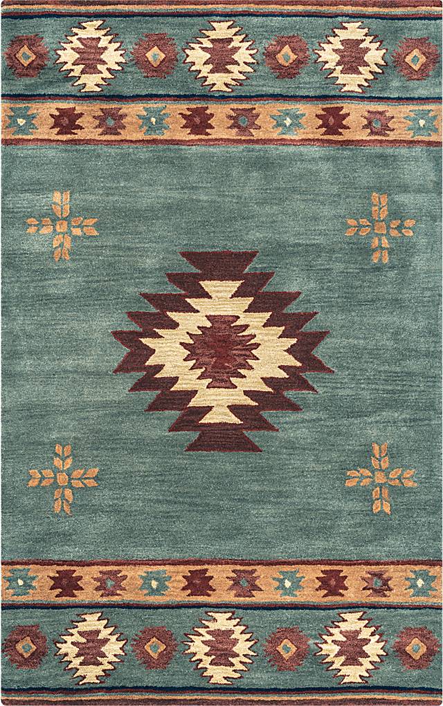 Ahnika Blue 8' x 10' Rug - Thumbnail - Image 1