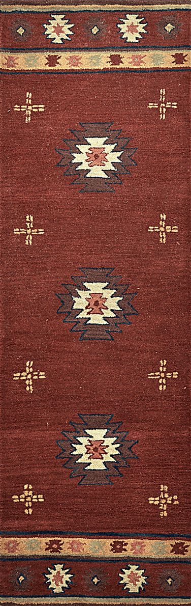Ahnika Red 2'6 x 8' Runner Rug