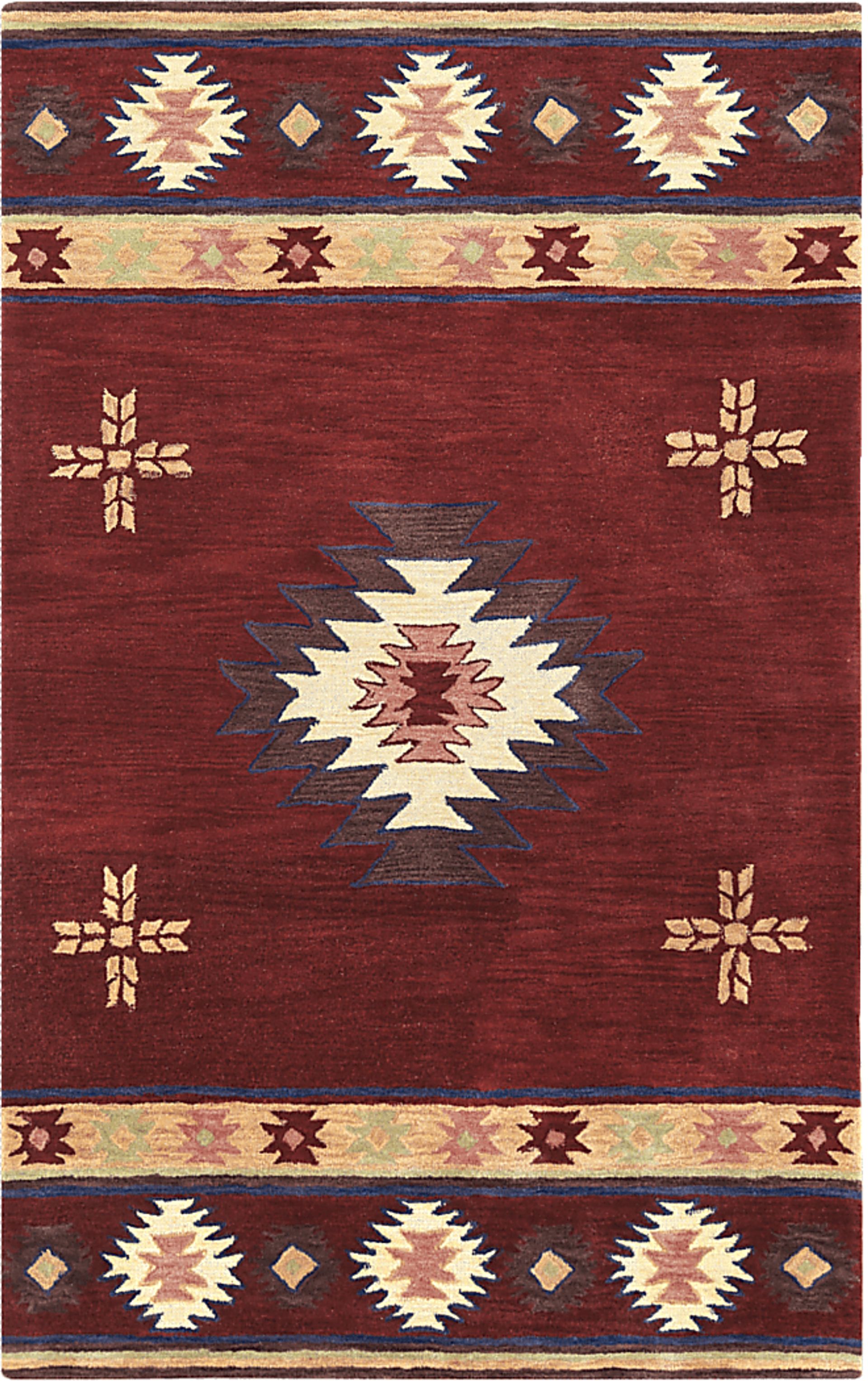 Ahnika Red 5' x 8' Rug - Image 1