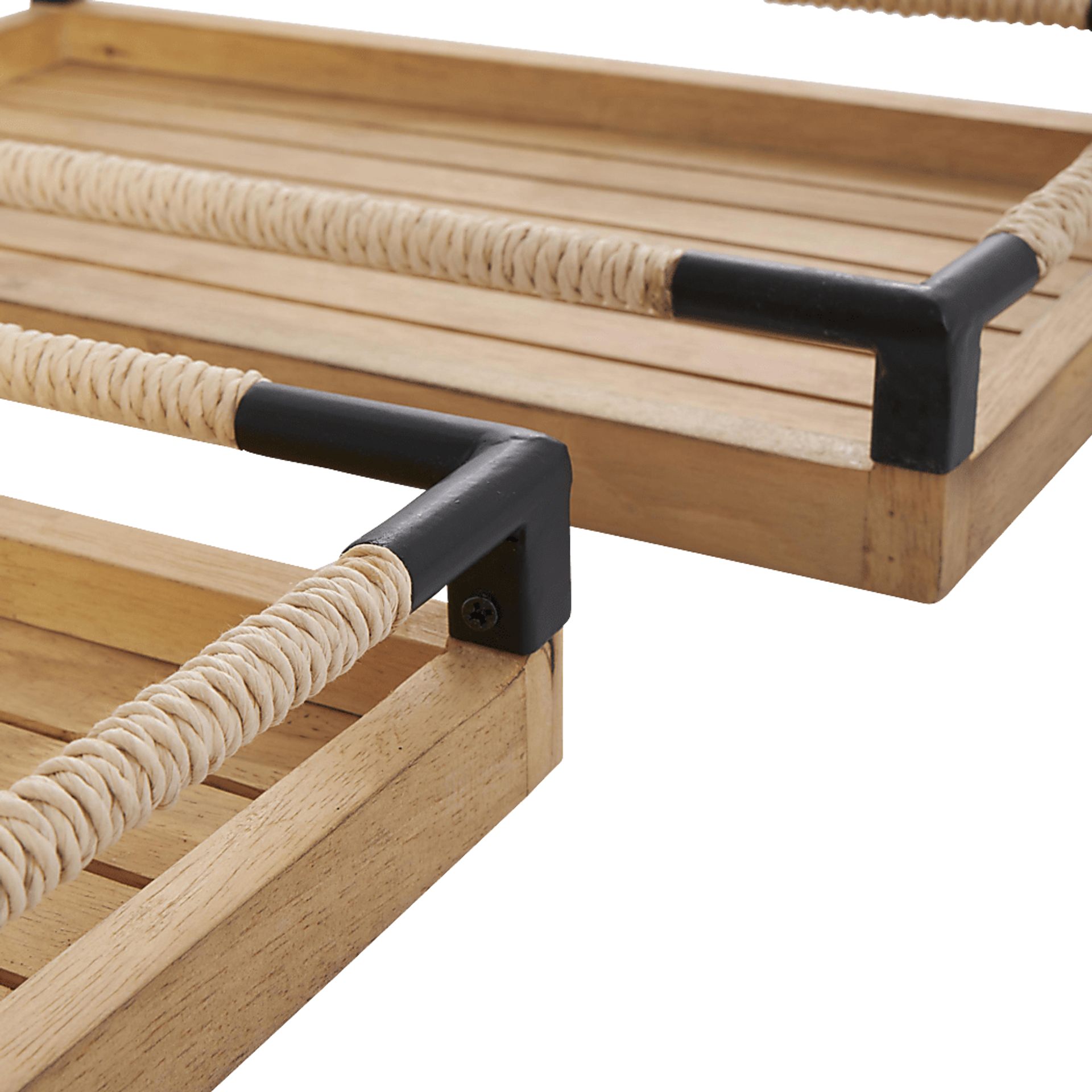 Ahoma Brown Tray, Set of 2 - Image 4