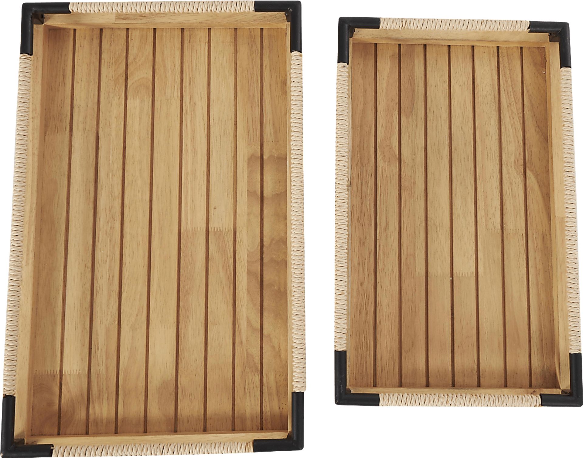 Ahoma Brown Tray, Set of 2 - Image 5