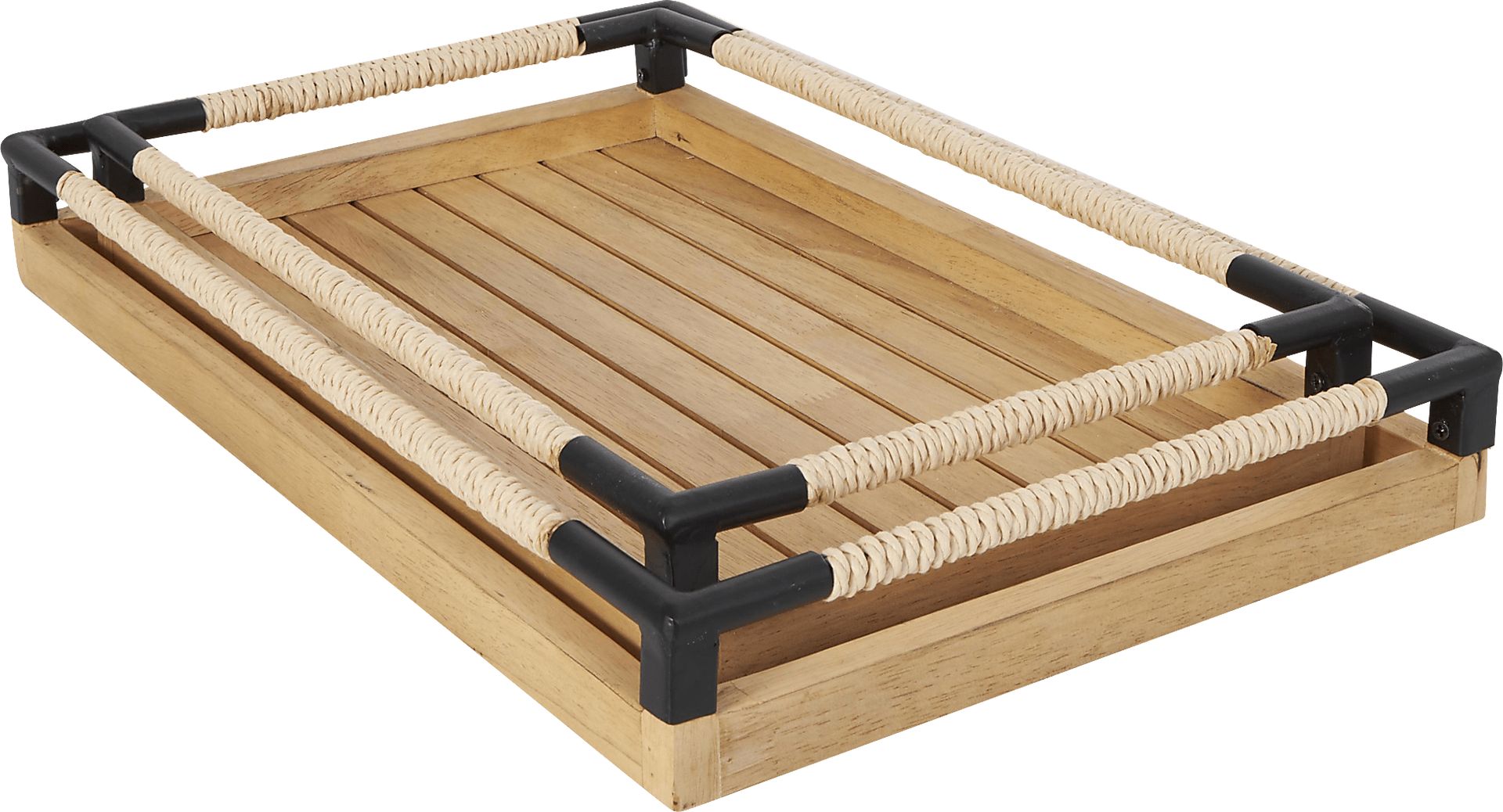 Ahoma Brown Tray, Set of 2 - Image 6