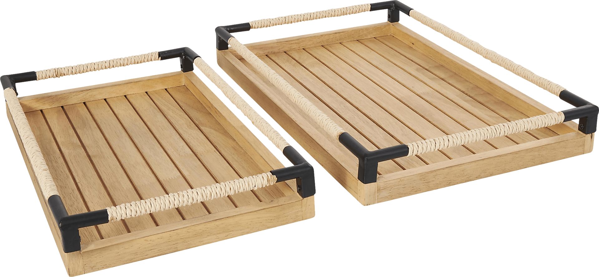 Ahoma Brown Tray, Set of 2 - Image 7