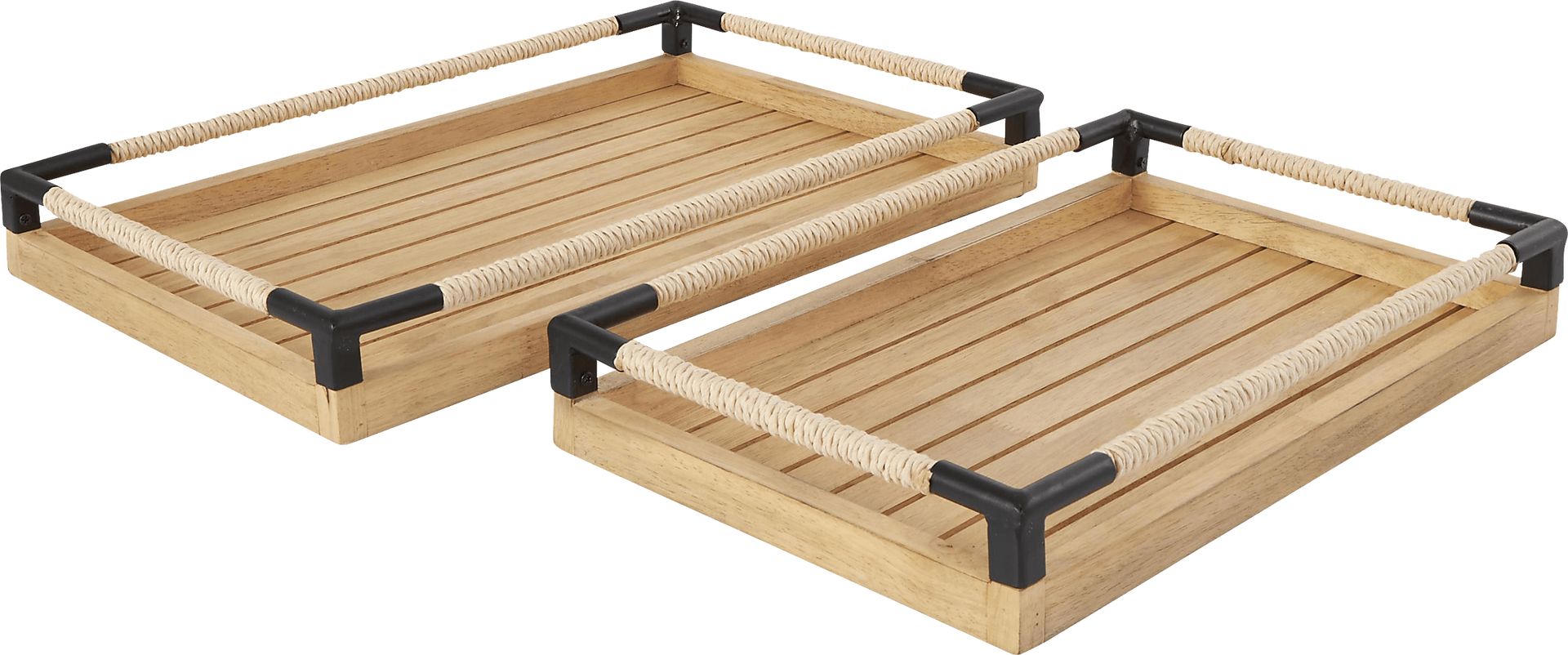 Ahoma Brown Tray, Set of 2 - Image 9