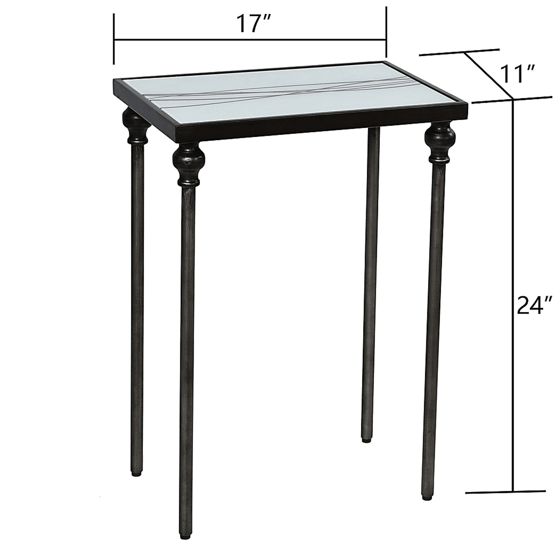 Ahsra White Accent Table - Image 4