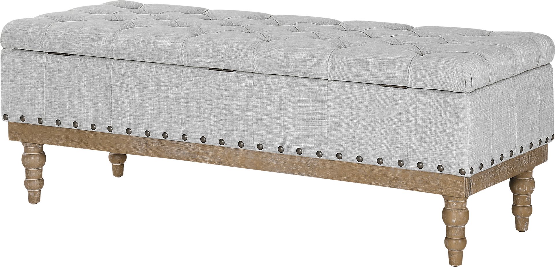 Aibell Gray Storage Bench - Image 3