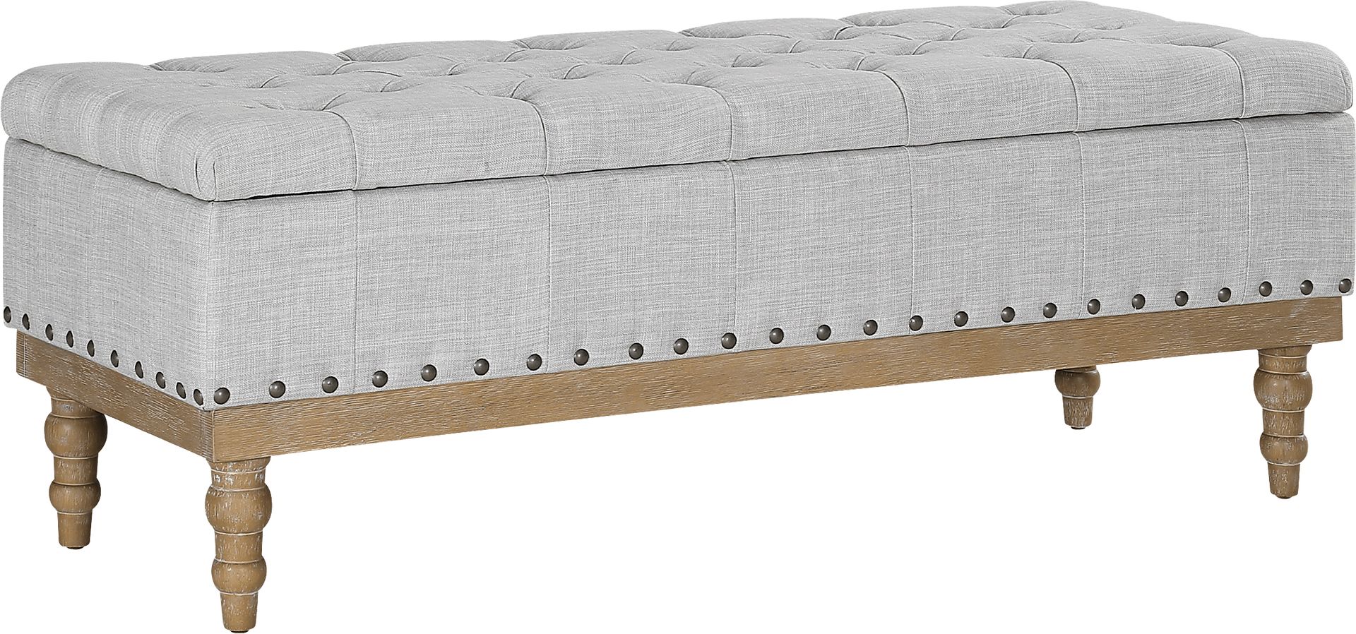 Aibell Gray Storage Bench - Image 1