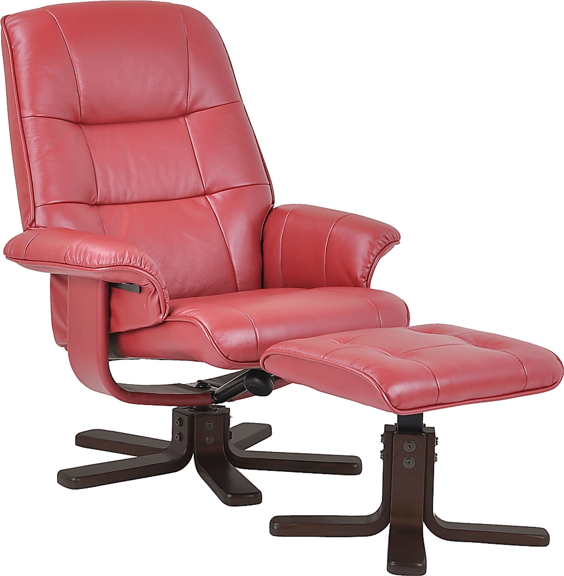 Aida Red Chair & Ottoman - Image 1