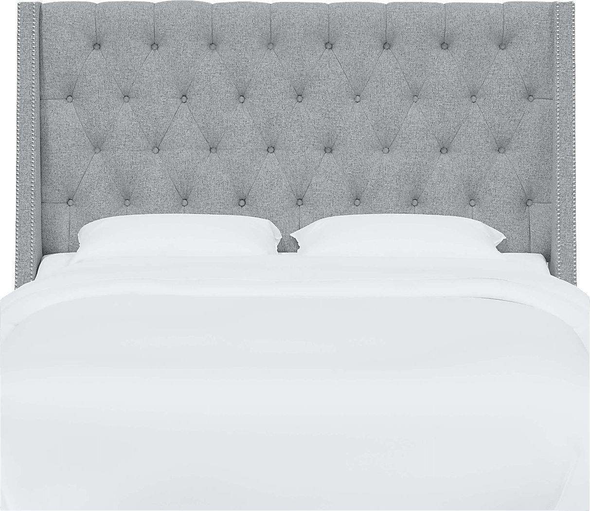 Aidyl Gray Linen Polyester Fabric Twin Headboard Rooms To Go   Aidyl Light Gray Twin Headboard 30600111 Image Item