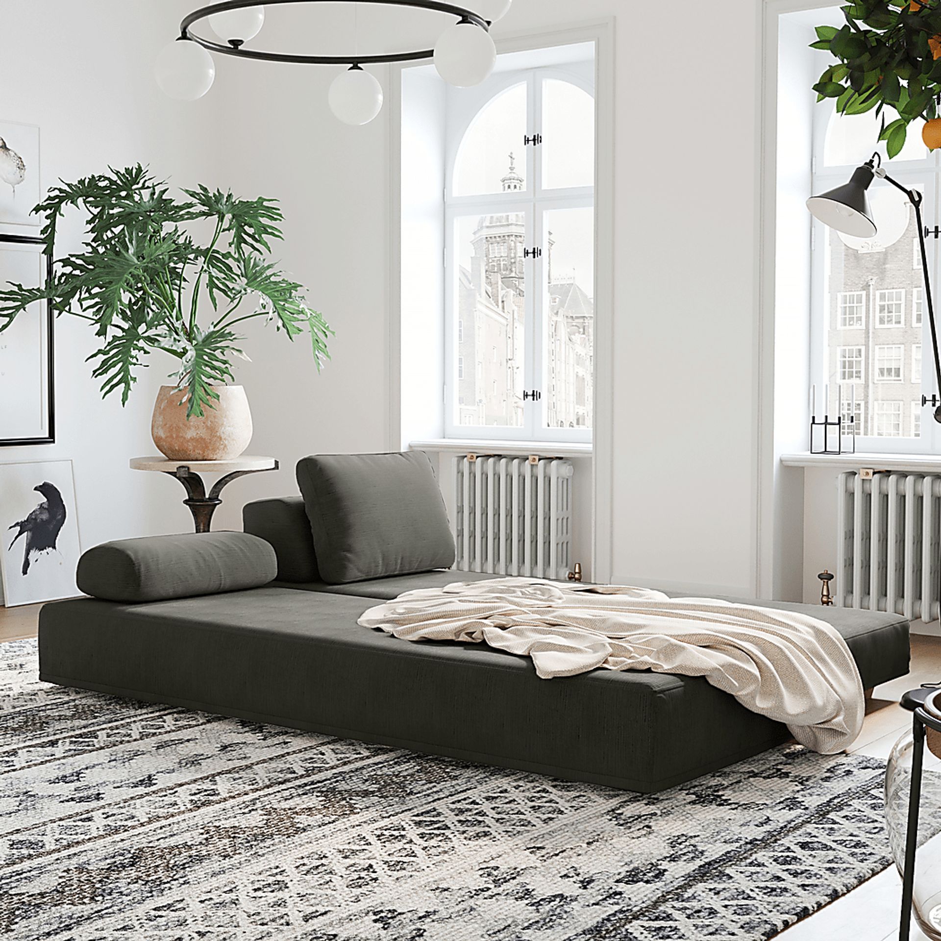 Aignathser Charcoal Daybed - Image 3