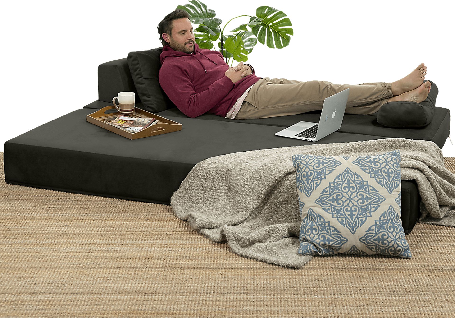 Aignathser Charcoal Daybed - Image 4
