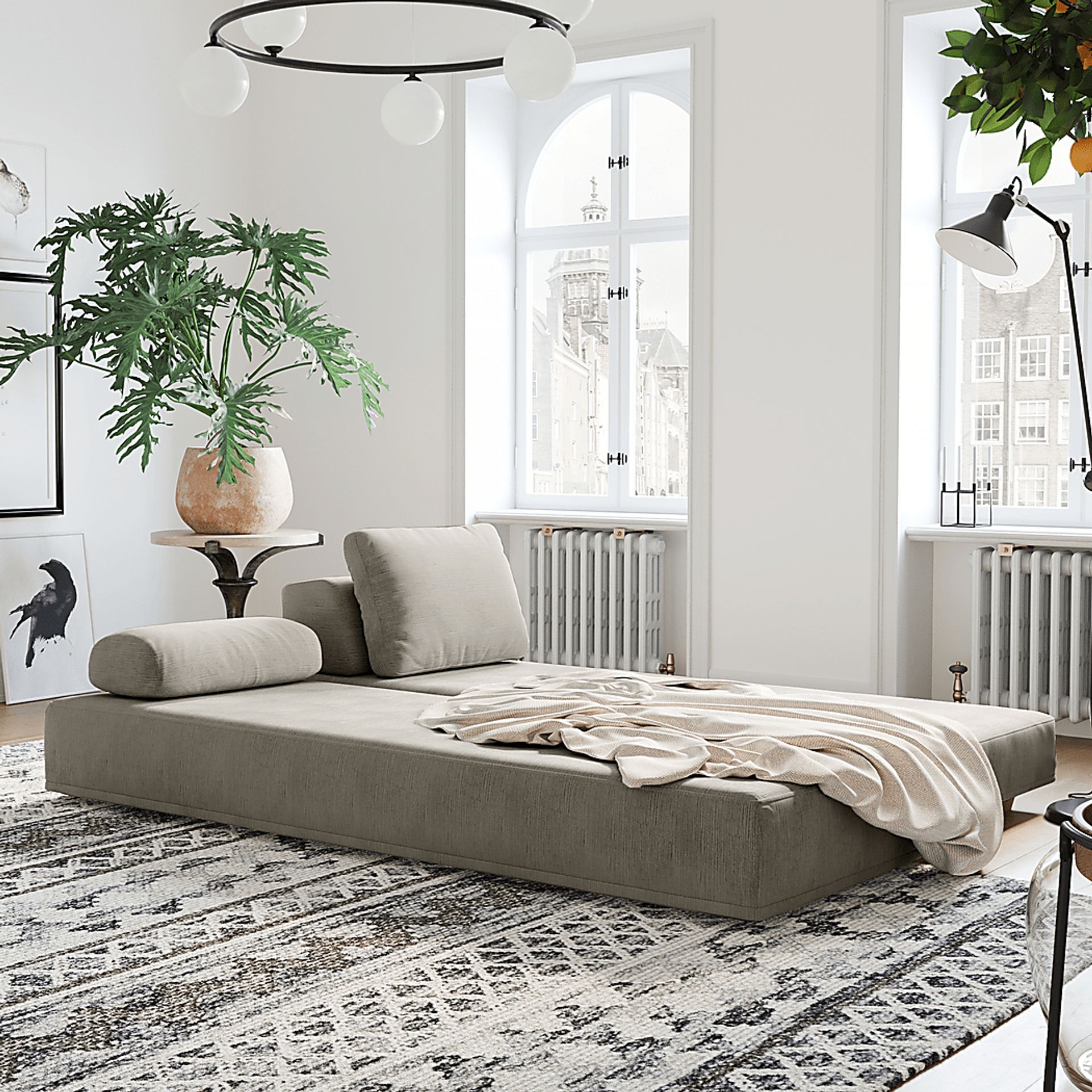Aignathser Dove Gray Daybed - Image 3