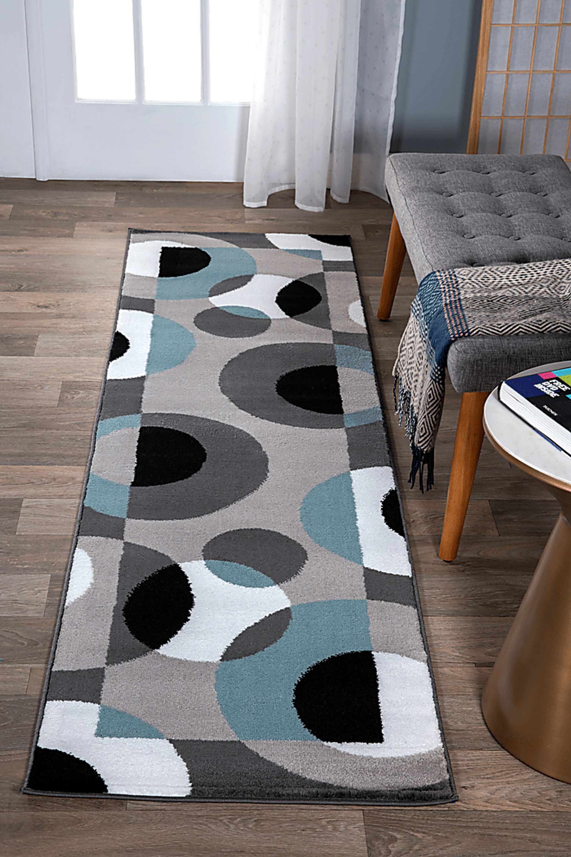 Ailana Blue 2' x 7'2 Runner Rug - Image 5