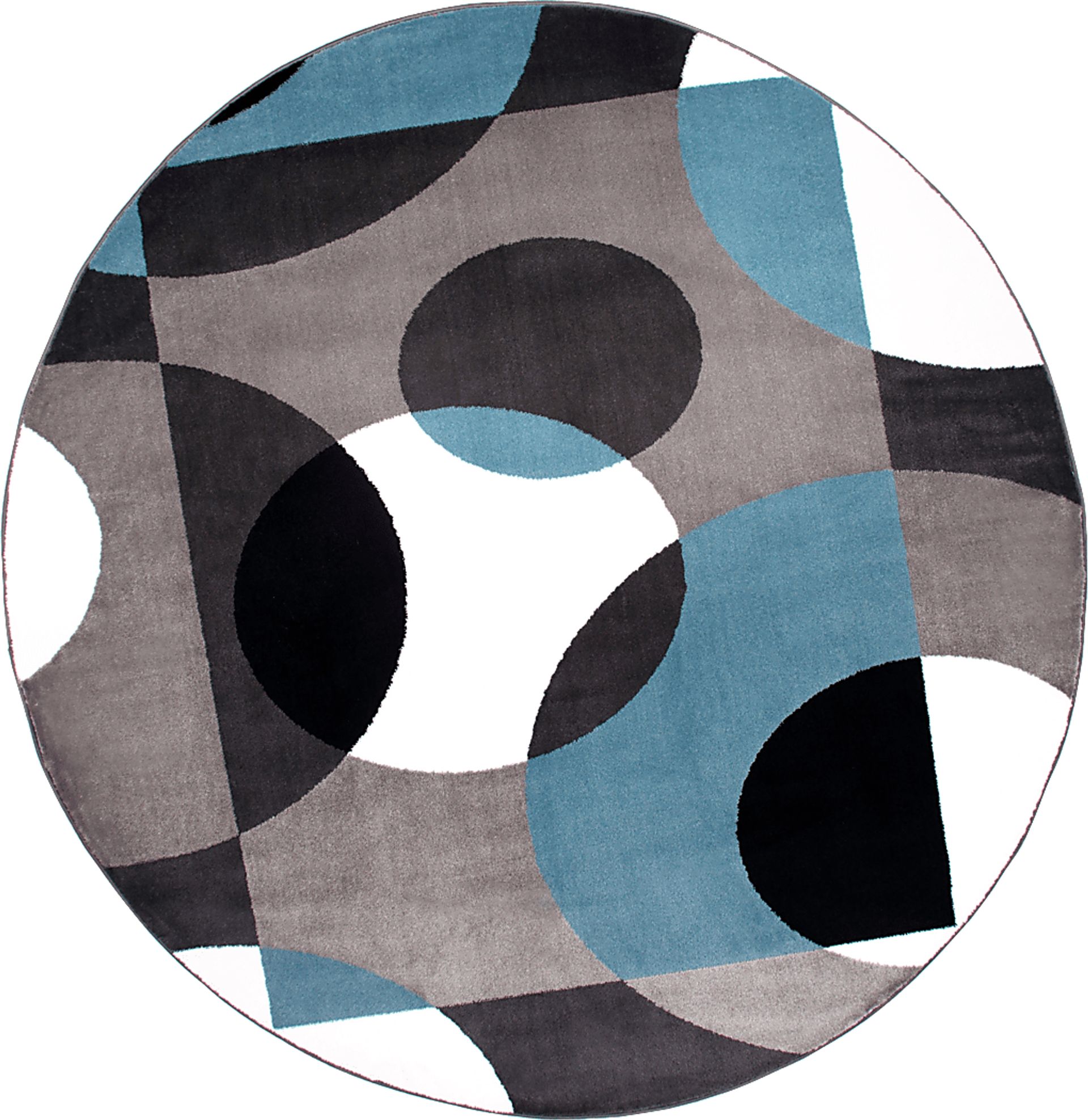 Ailana Blue 6'6 Round Rug - Image 1