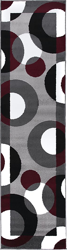 Ailana Burgundy 2' x 7'2 Runner Rug