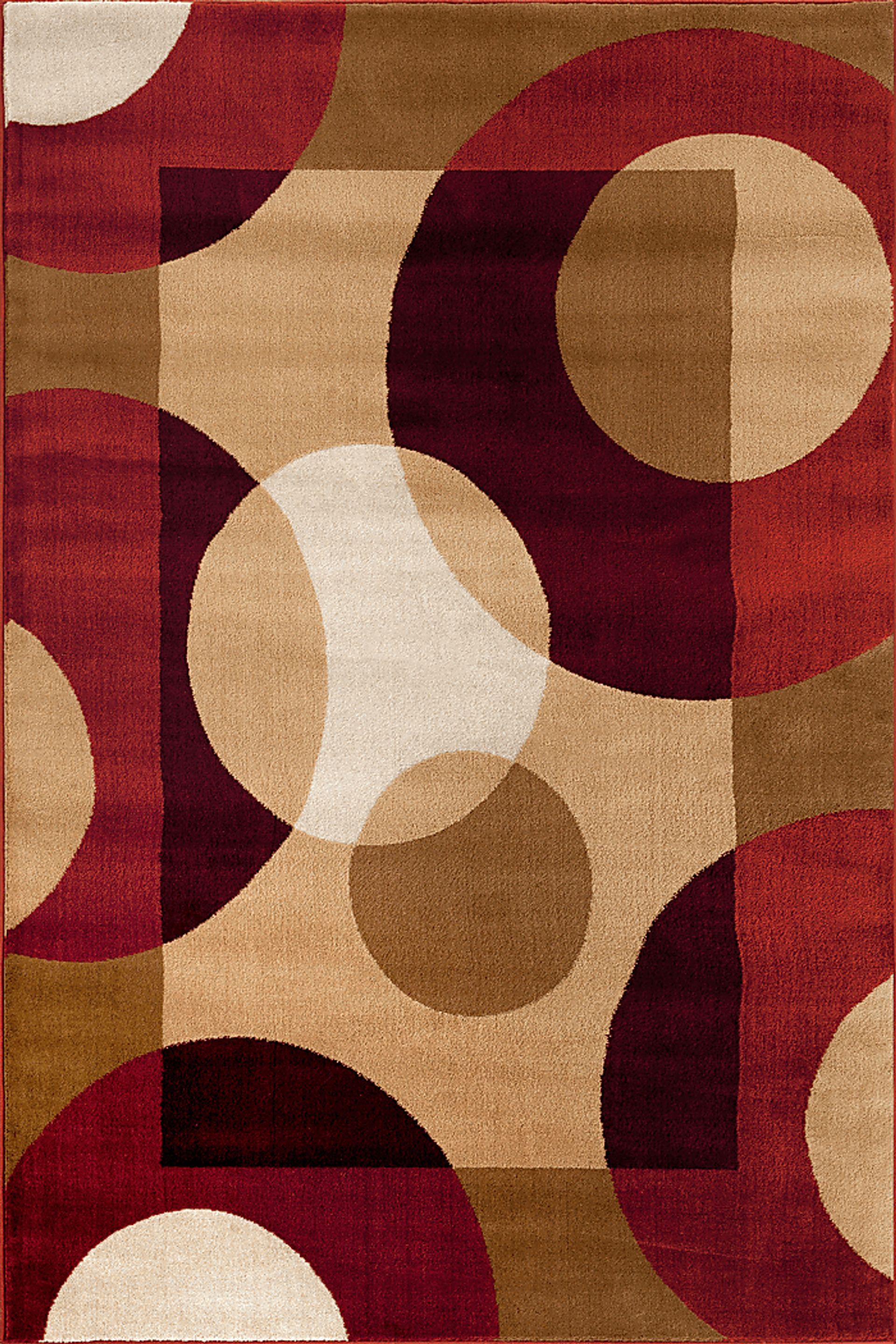 Ailana Red 3'3 x 5' Rug - Image 1